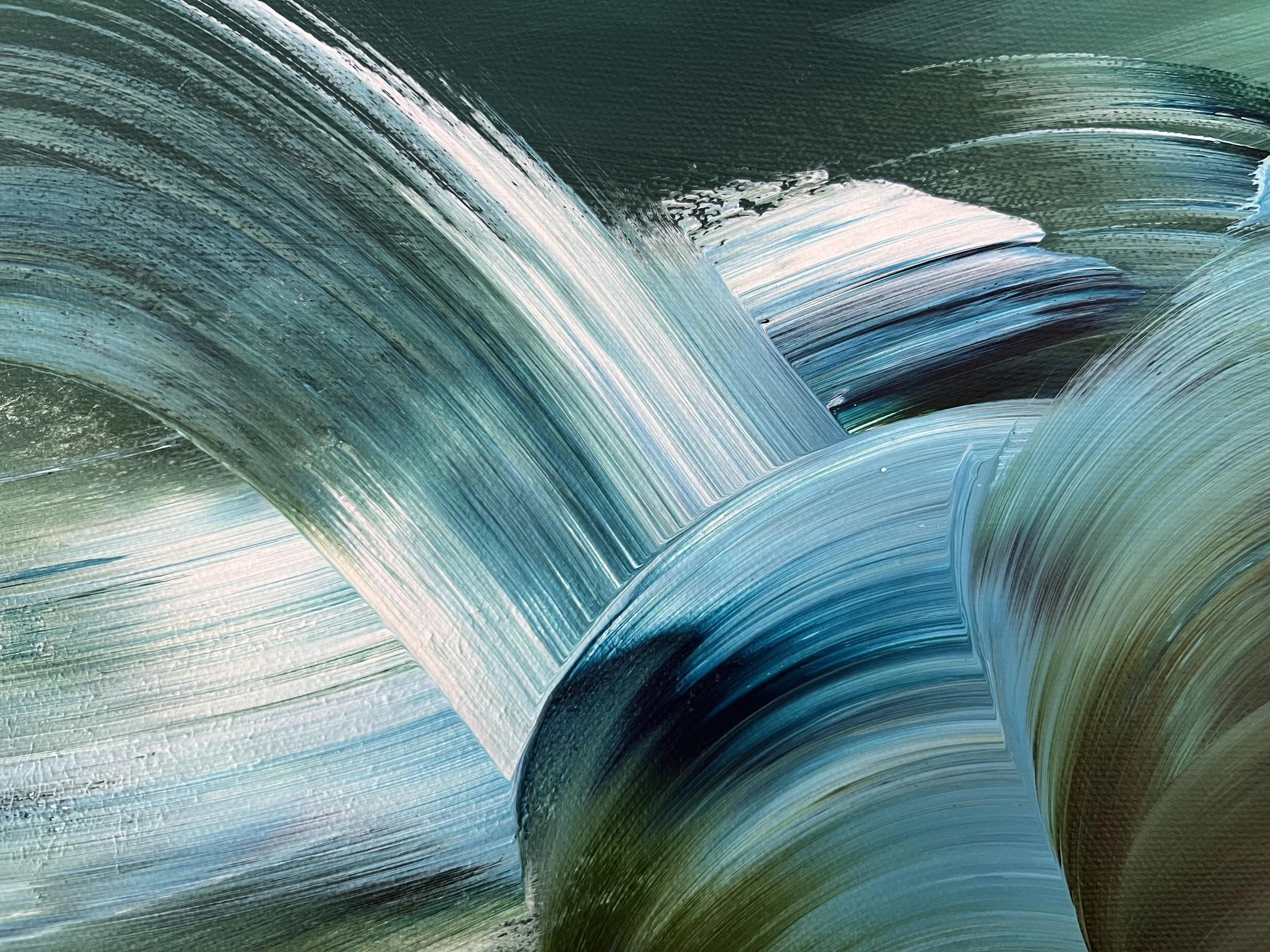 Wellentanz_abstraktes Acrylbild in grün und blau_IMG_6590.jpeg