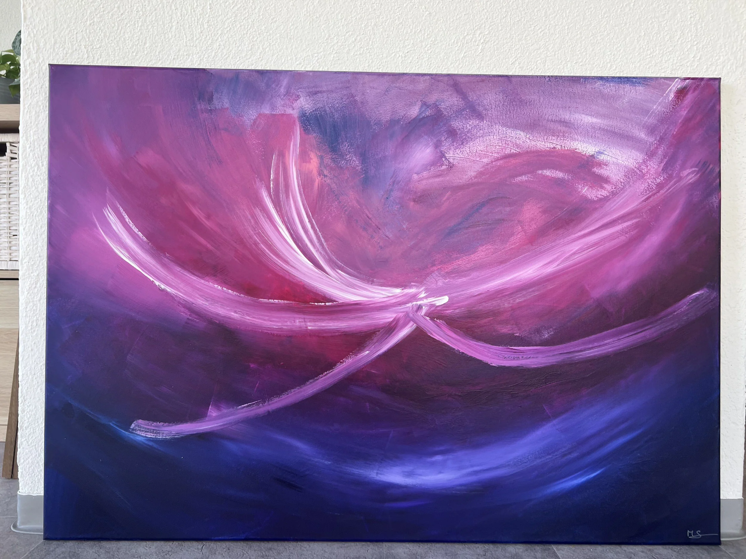 Power_abstraktes Acrylbild in rosa pink und blau_IMG_5853.jpeg