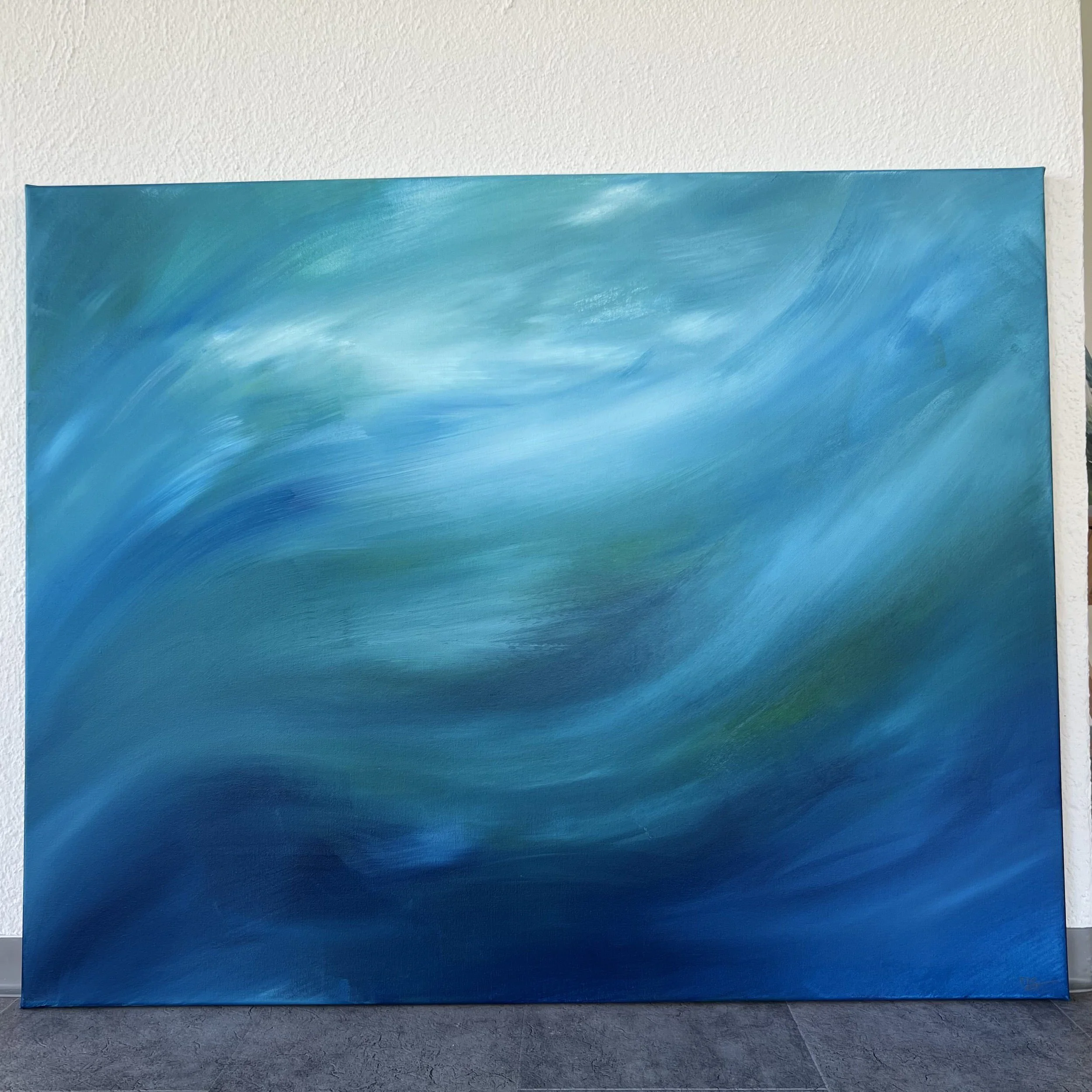 Ruhepol_Abstractes Acrylbild in blau_IMG_5868.jpeg