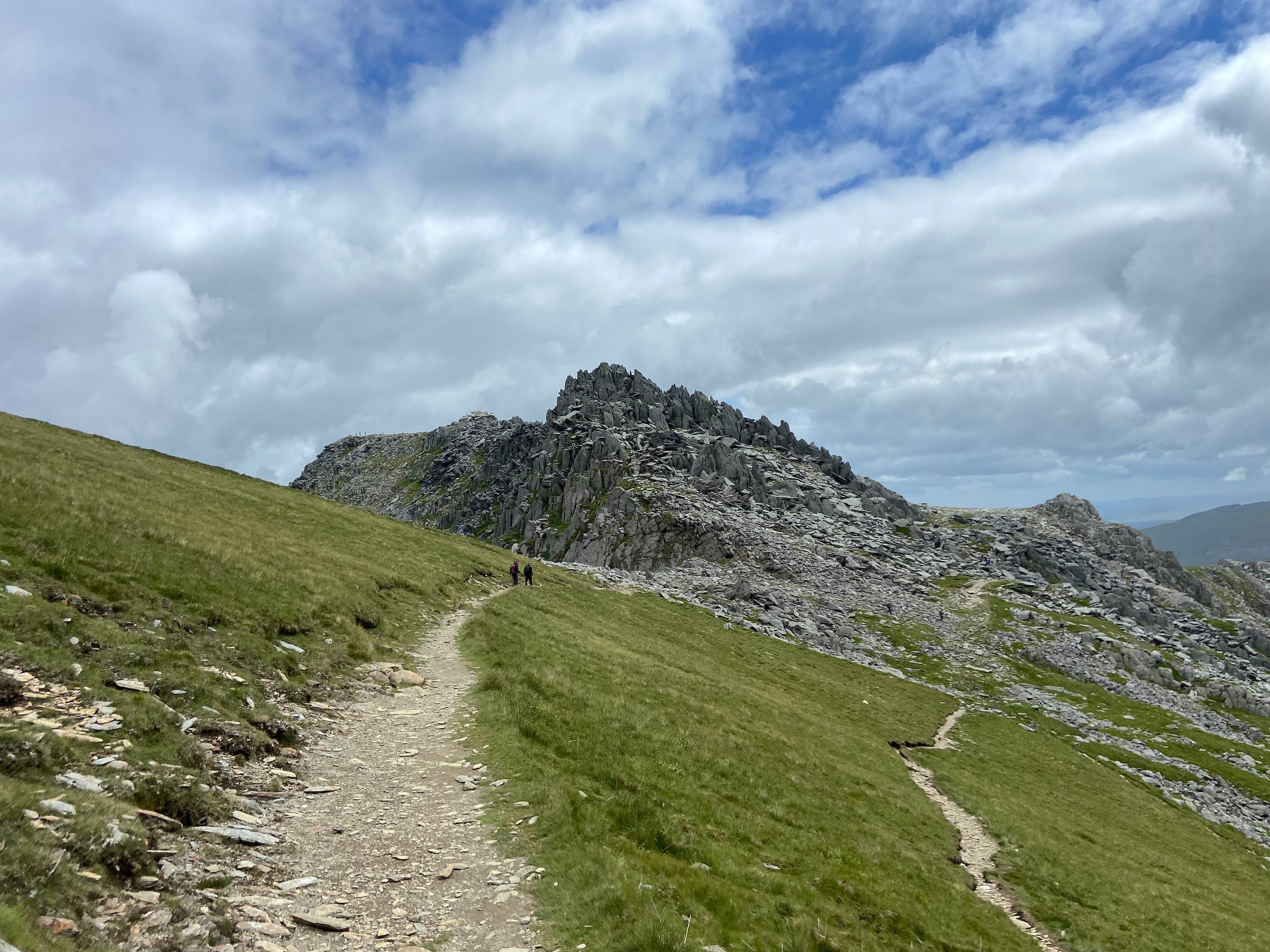The mountain trail between the Glyders