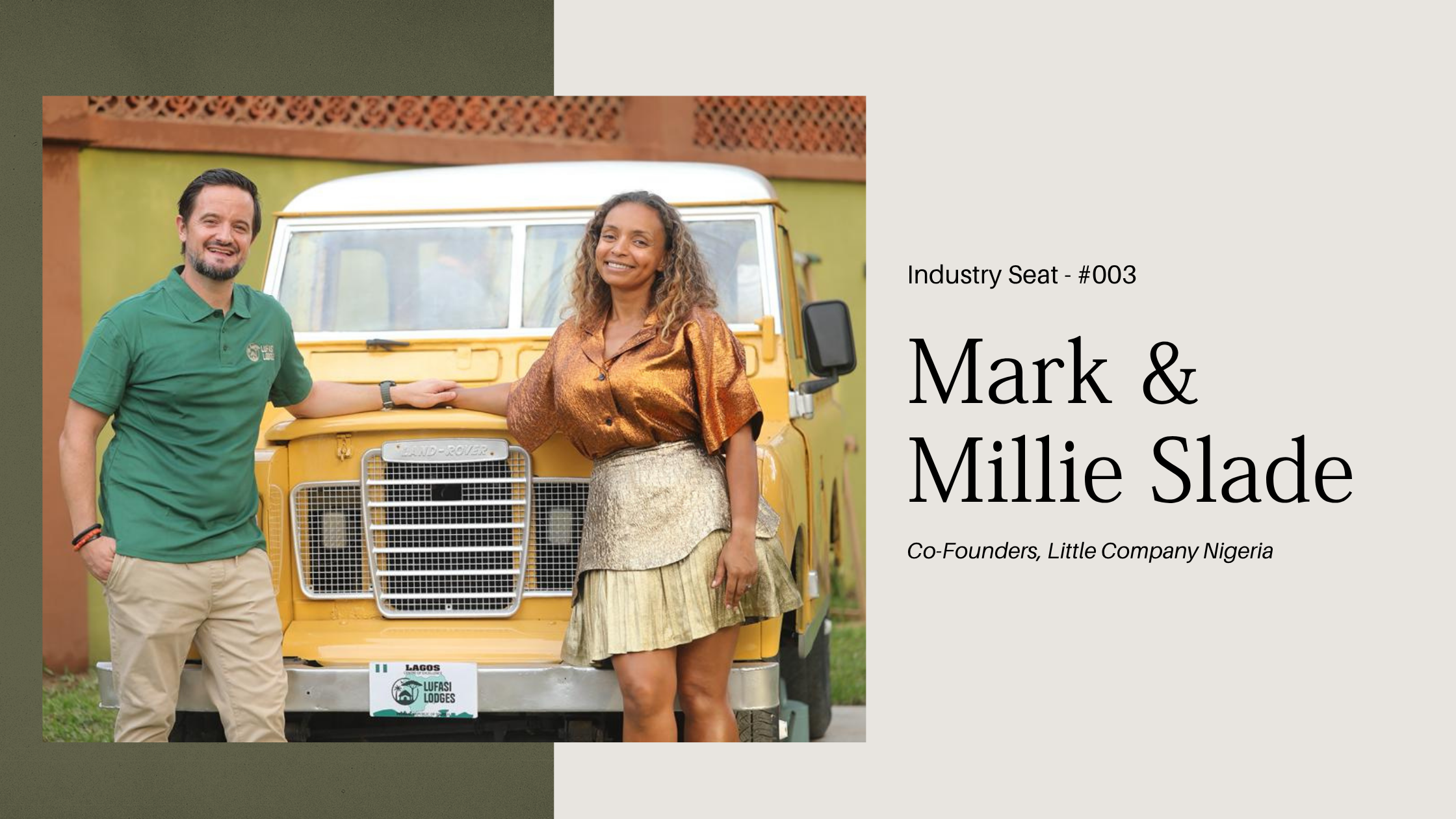 Industry Seat - Mark &amp; Millie Slade