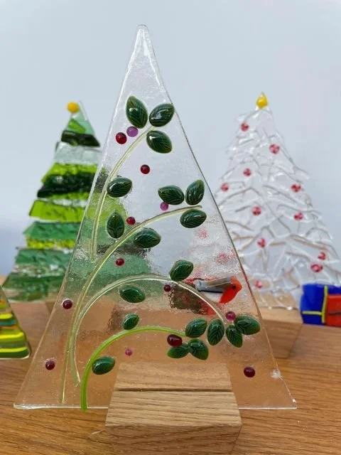 christmas fused glass workshop