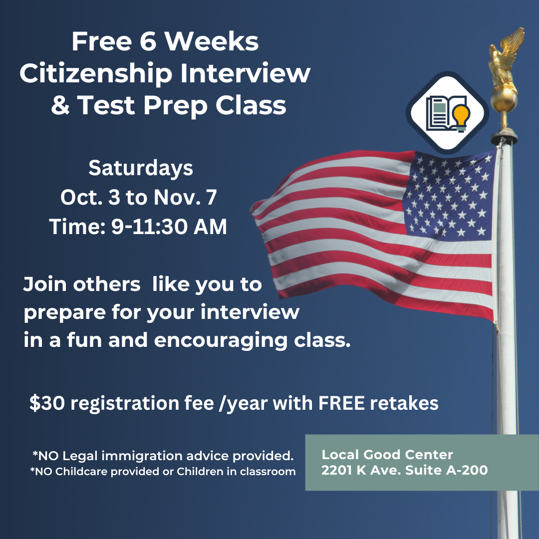 Citizenship Test Prep Class 