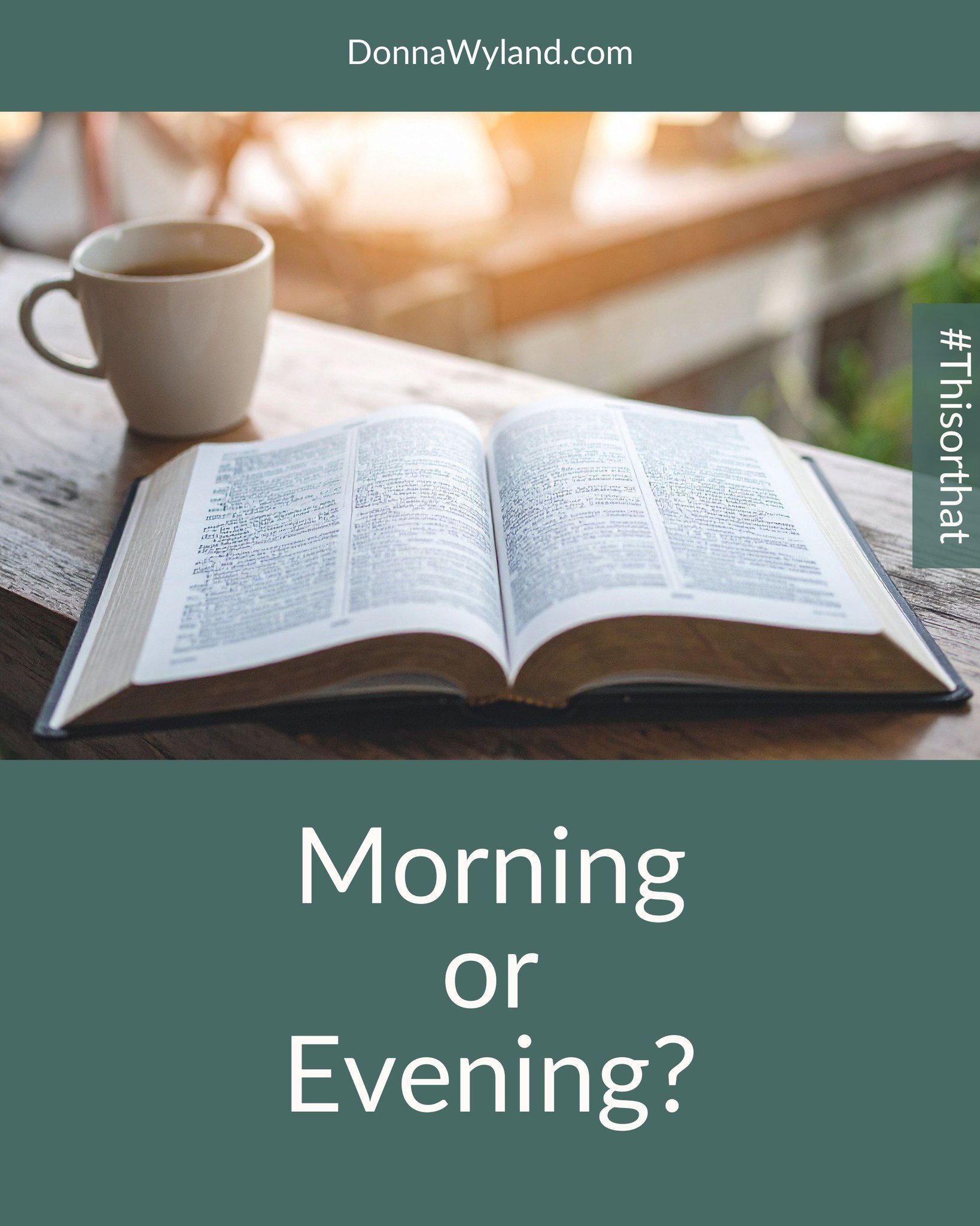 Quick vote! ⬇️ When do you love connecting with God the most&mdash;first thing in the morning or as your day winds down? Tell us your favorite time and why!