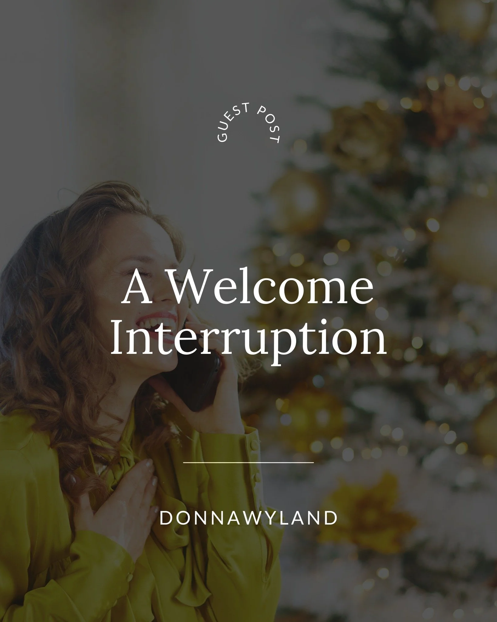 This Christmas, let&rsquo;s take time to welcome those &ldquo;interruptions&rdquo; God brings into our lives. It just might be Jesus calling us to take time to listen and minister to the hearts of the people in need. That is his kingdom work. We part