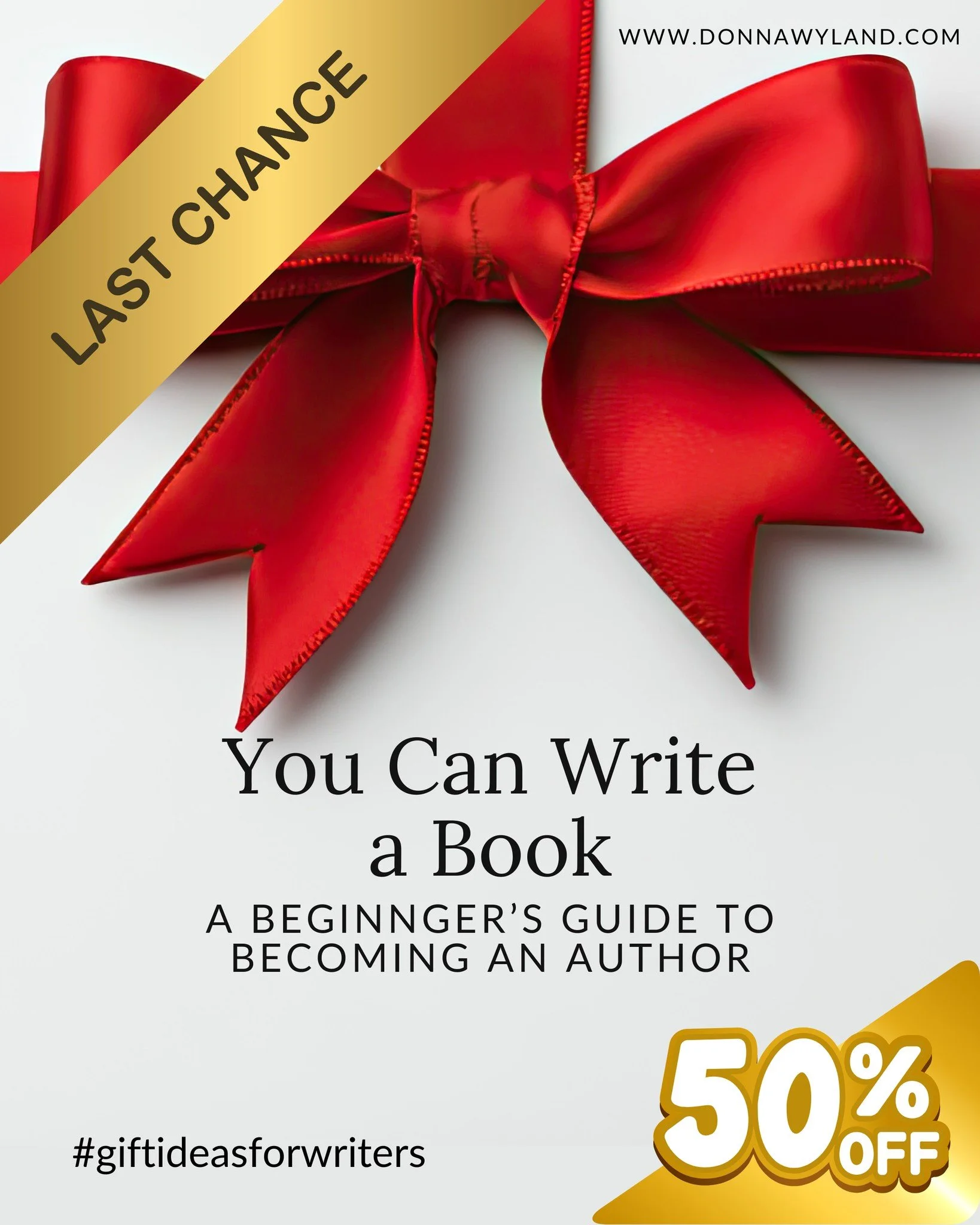 The season of giving continues! Through December 31, my e-course You Can Write a Book is still 50% off&mdash;the perfect way to inspire a new writer to pursue the calling God has given them.

Don't miss your last chance for this huge discount on the 