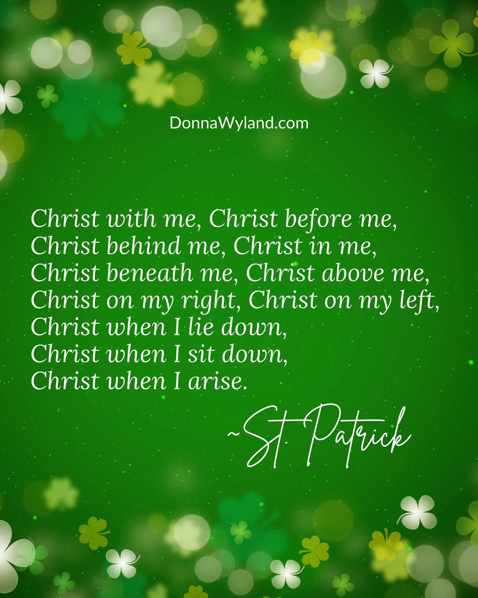 Happy St. Patrick's Day! ✝️

Today isn't just about shamrocks and parades&mdash;it's about remembering St. Patrick, who risked everything to bring the Gospel to pagan Ireland.
He prayed this powerful truth over his life:

'Christ with me, Christ befo