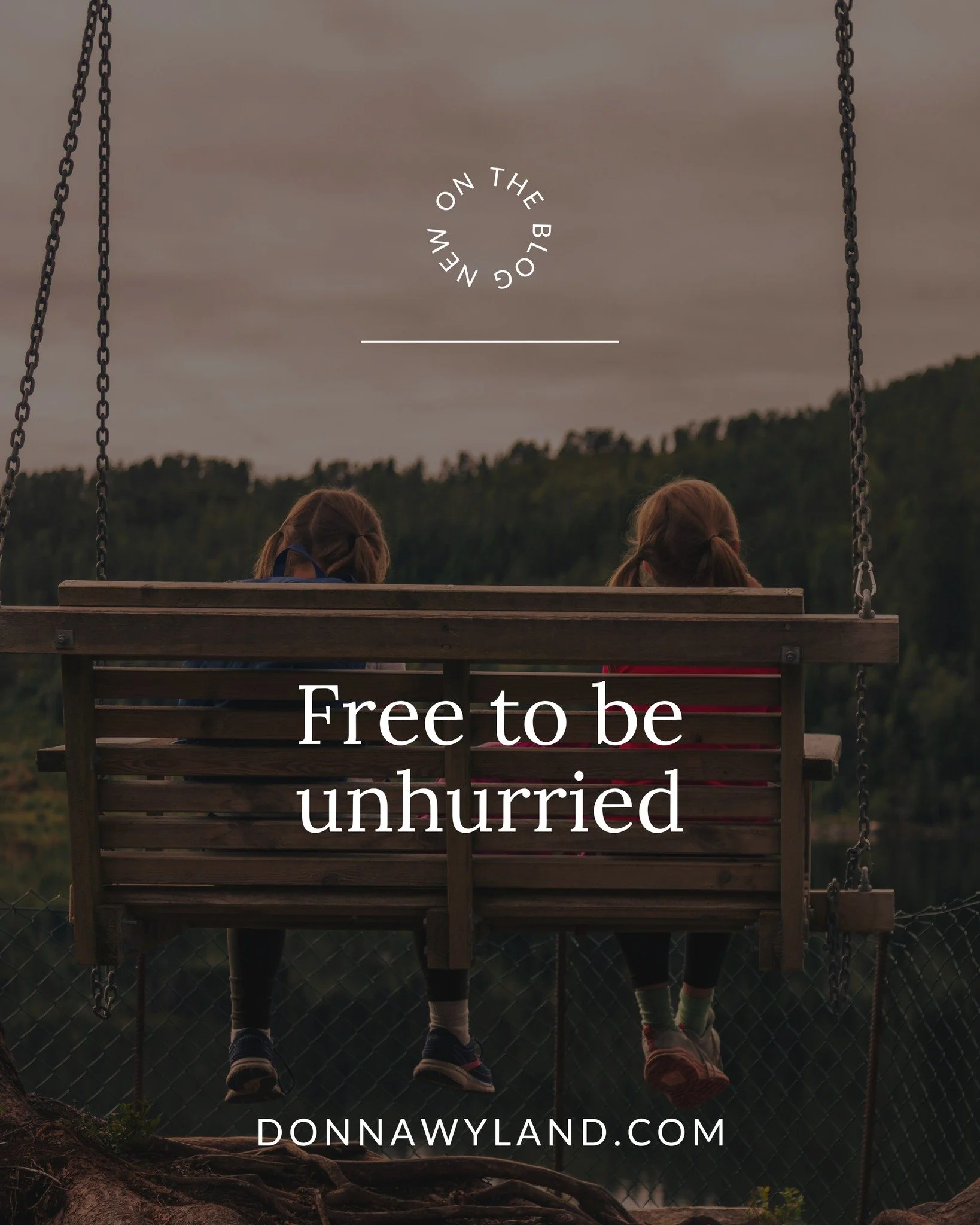 Unhurried doesn't mean we don't get the most important things done. It simply means we learn to set realistic expectations and goals. And we take a break every now and then to take care of ourselves. 

Be encouraged today. Visit the "Recent Blog