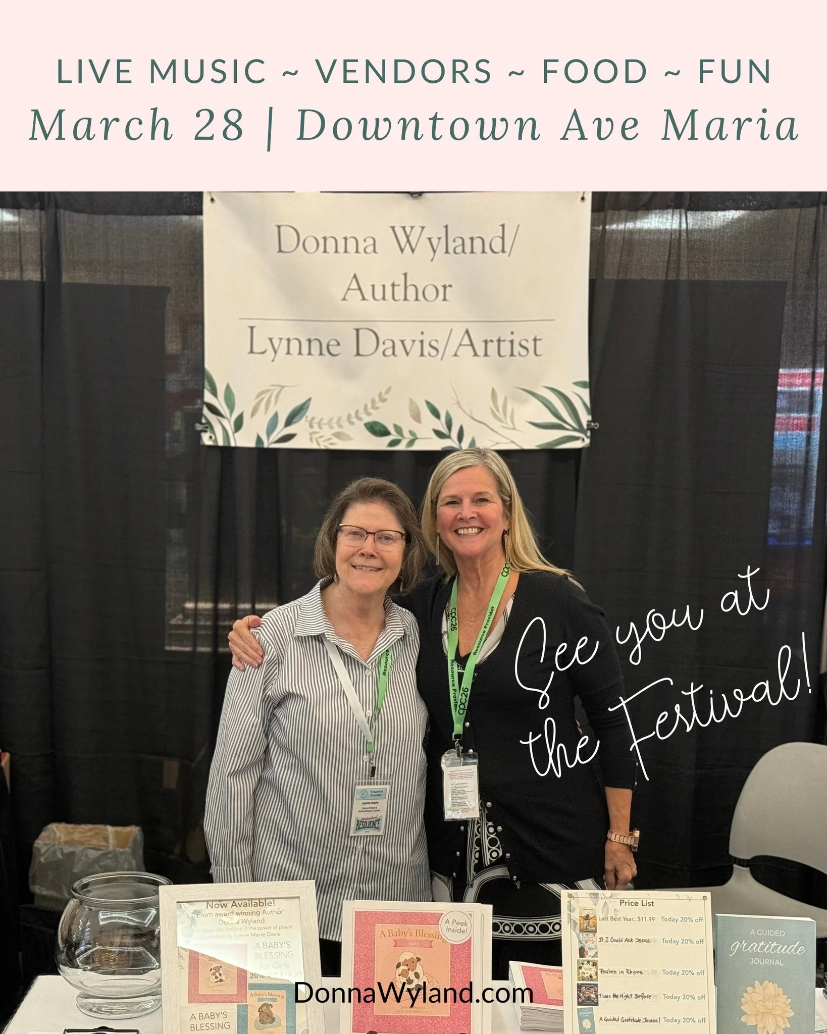 If you&rsquo;ve missed me at previous events, all is not lost. Stop by my tent at Ave Maria&rsquo;s final event of High Season to say hello and check out my books! I&rsquo;d love to meet you.

Saturday, March 28, 2026
12:00 noon - 5:00 p.m.
Downtown 