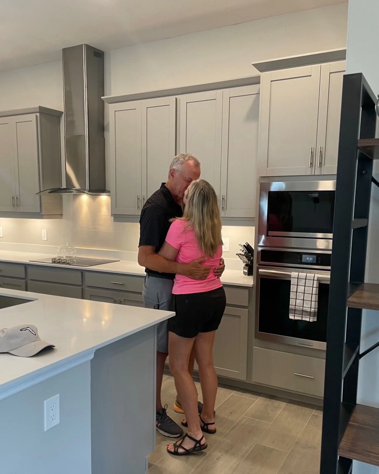 When your best friend catches you smooching in the kitchen. 😊 Giving hubby some love. ❤️