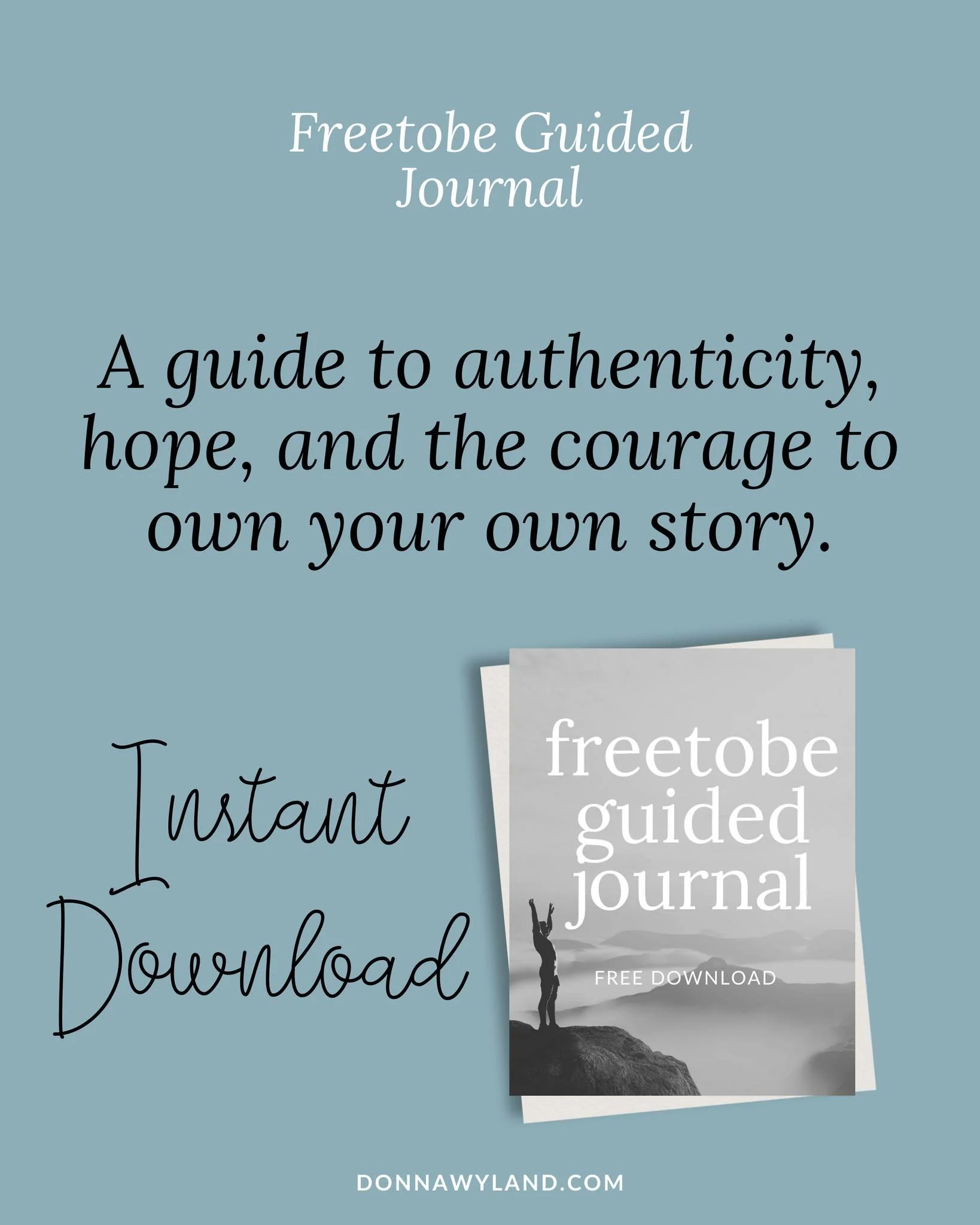 Own your story. Plan your path.

The Freetobe Guided Journal is a guide to authenticity, hope, and the courage to own your own story. This FREE resource is available when you visit the LinkTree in my bio and click "Free Guided Journal."

#G