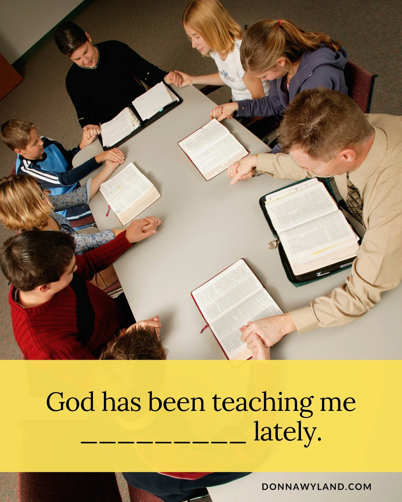 Finish this sentence: &ldquo;God has been teaching me ______ lately.&rdquo;

#ChristianAuthorsofInstagram #DonnaWyland #Freetobepodcast