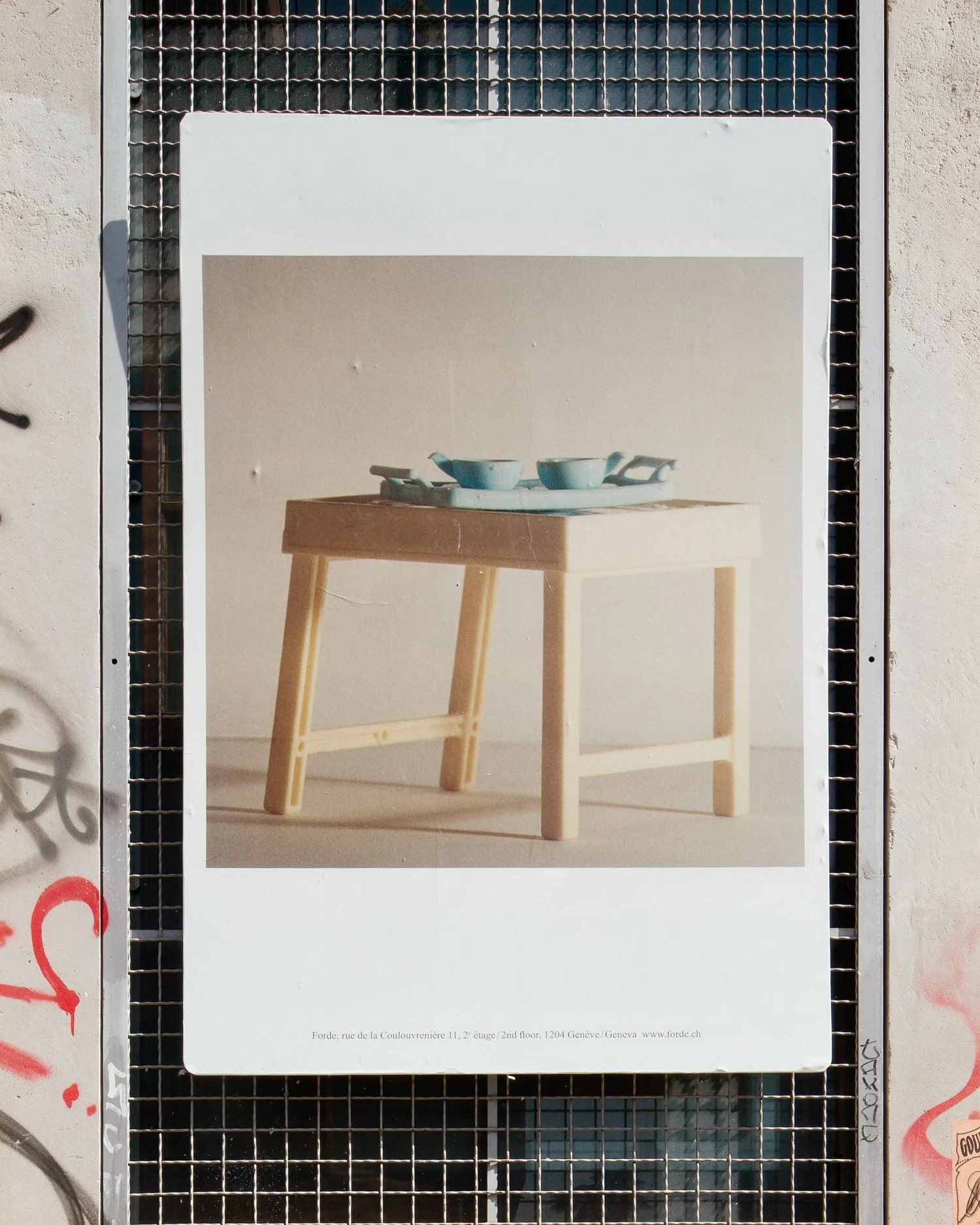 Forde Art Space, Geneva, Posters, photography by Chaumont–Zaerpour, designed by Maxime Woeffray, reproduction by Thea Giglio 