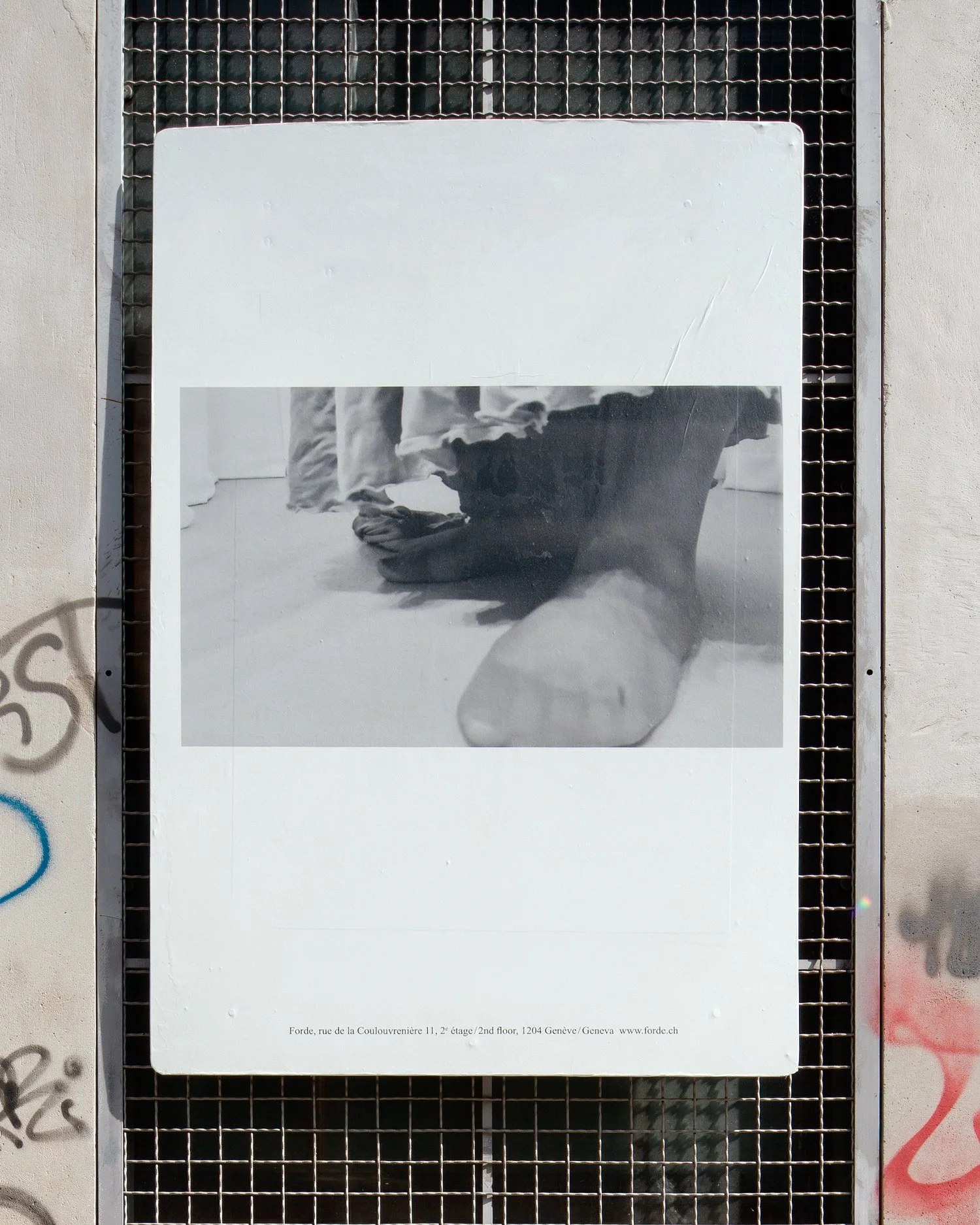 Forde Art Space, Geneva, Posters, photography by Chaumont–Zaerpour, designed by Maxime Woeffray, reproduction by Thea Giglio 