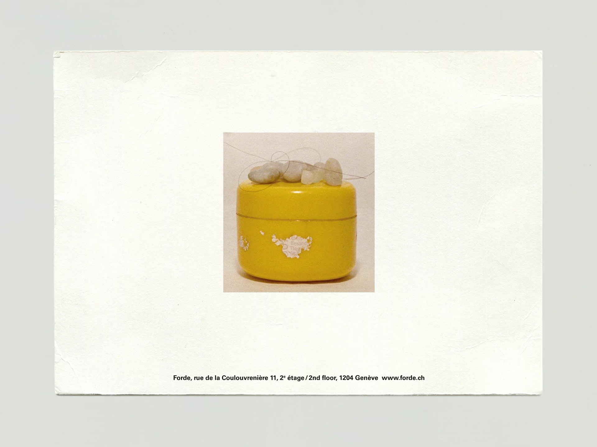 Forde Art Gallery, Geneva, Show Invitation, photography by Chaumont–Zaerpour, designed by Maxime Woeffray 