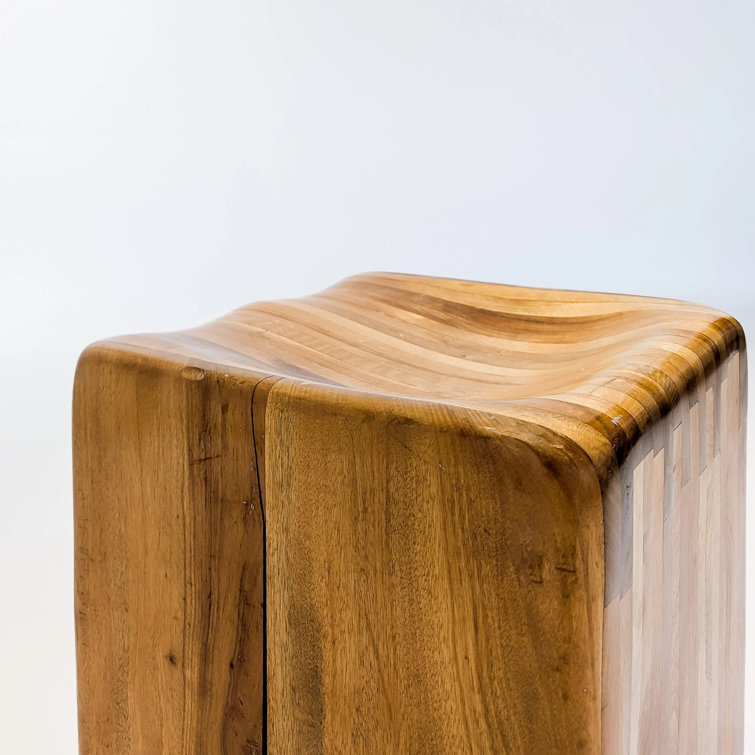 French Wood Stool, France / C.1980