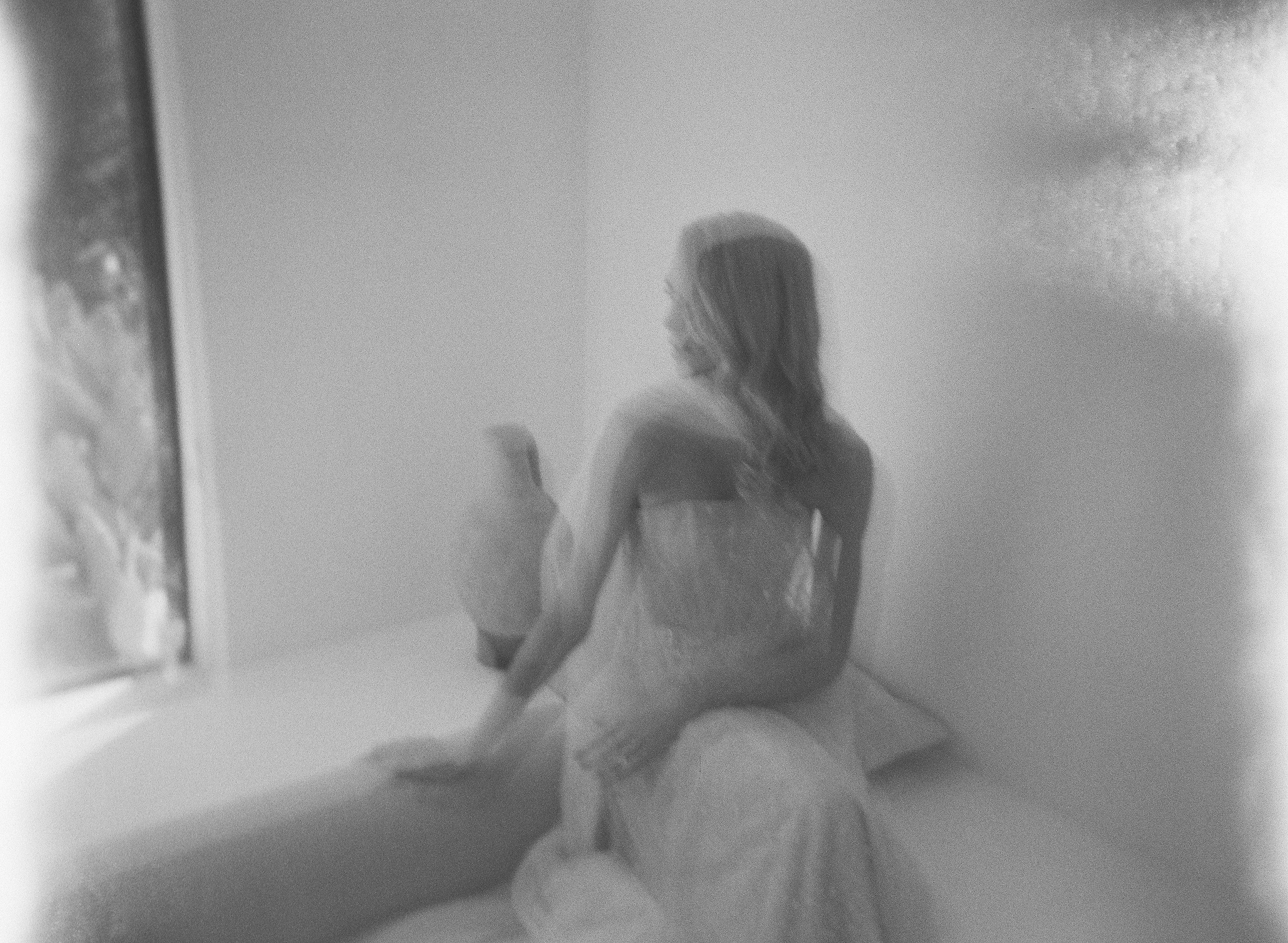Bride portrait in black and white on film — Los Angeles wedding photographer Radostina Boseva