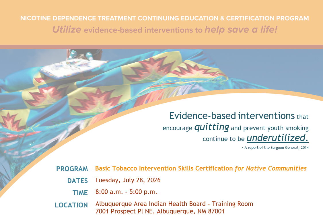 Basic Tobacco Intervention Skills Certification for Native Communities