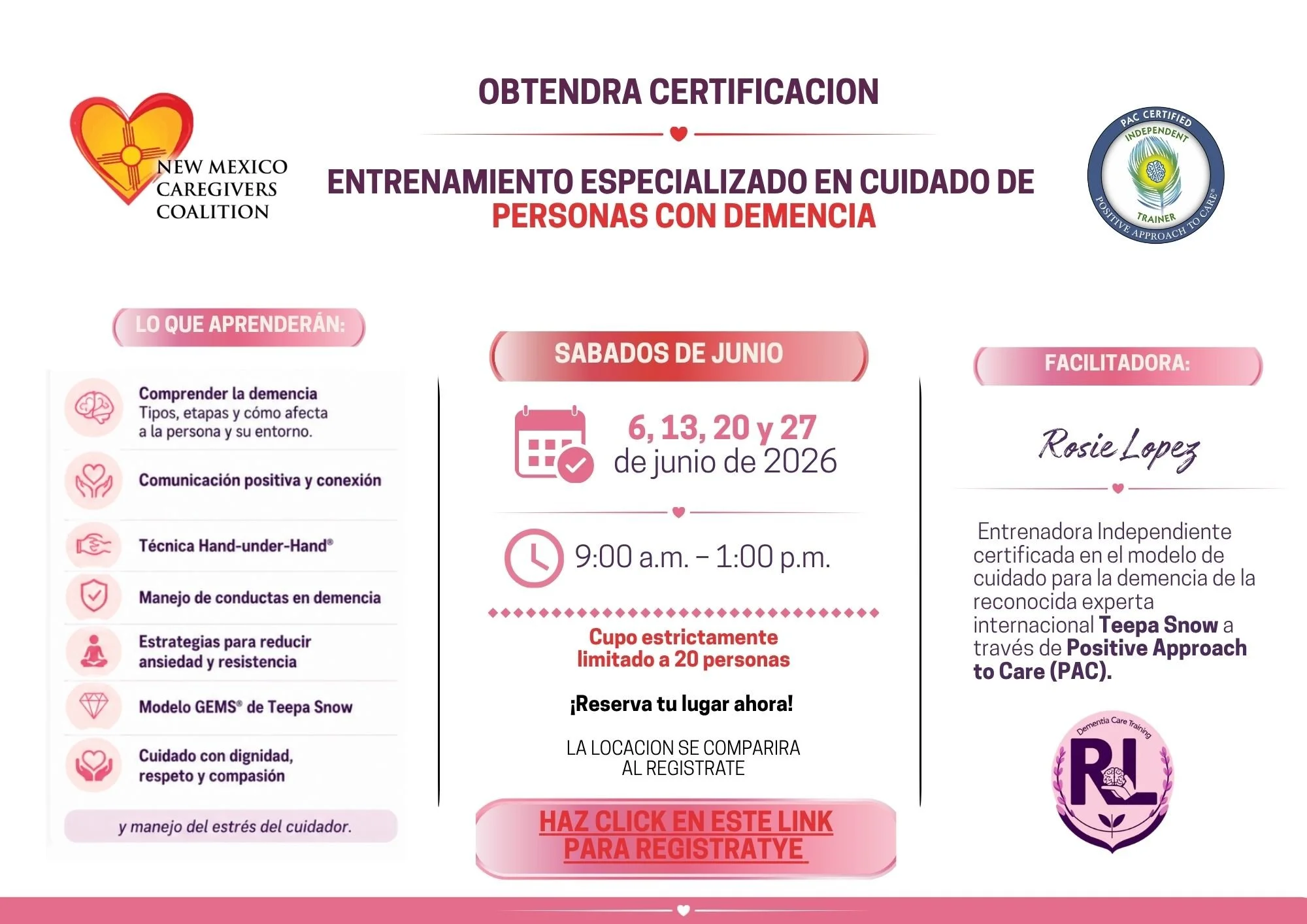 Entrenamiento Especializado en Demencia (1 de 3)
