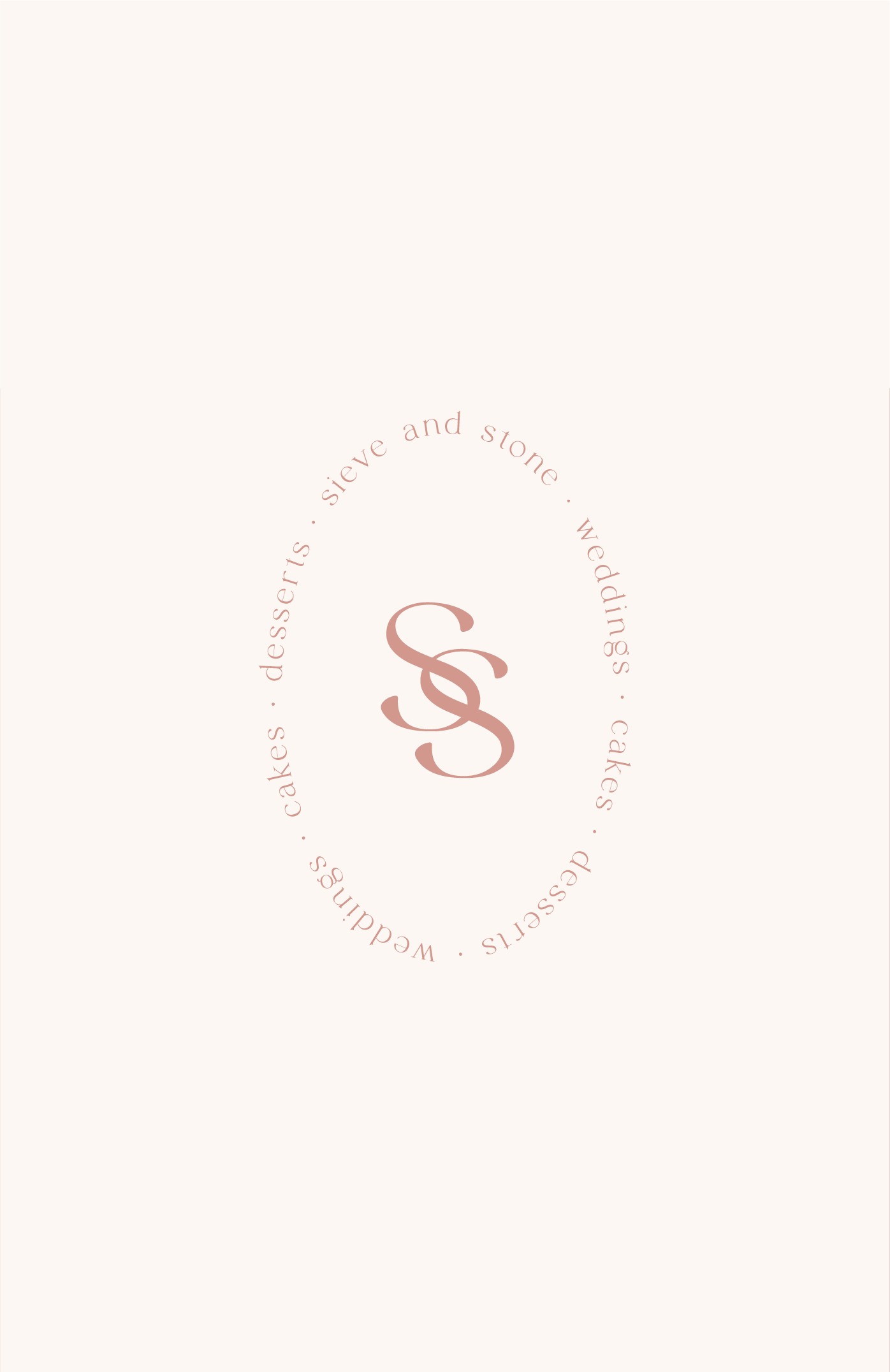 Sieve & Stone Wedding Cake Branding