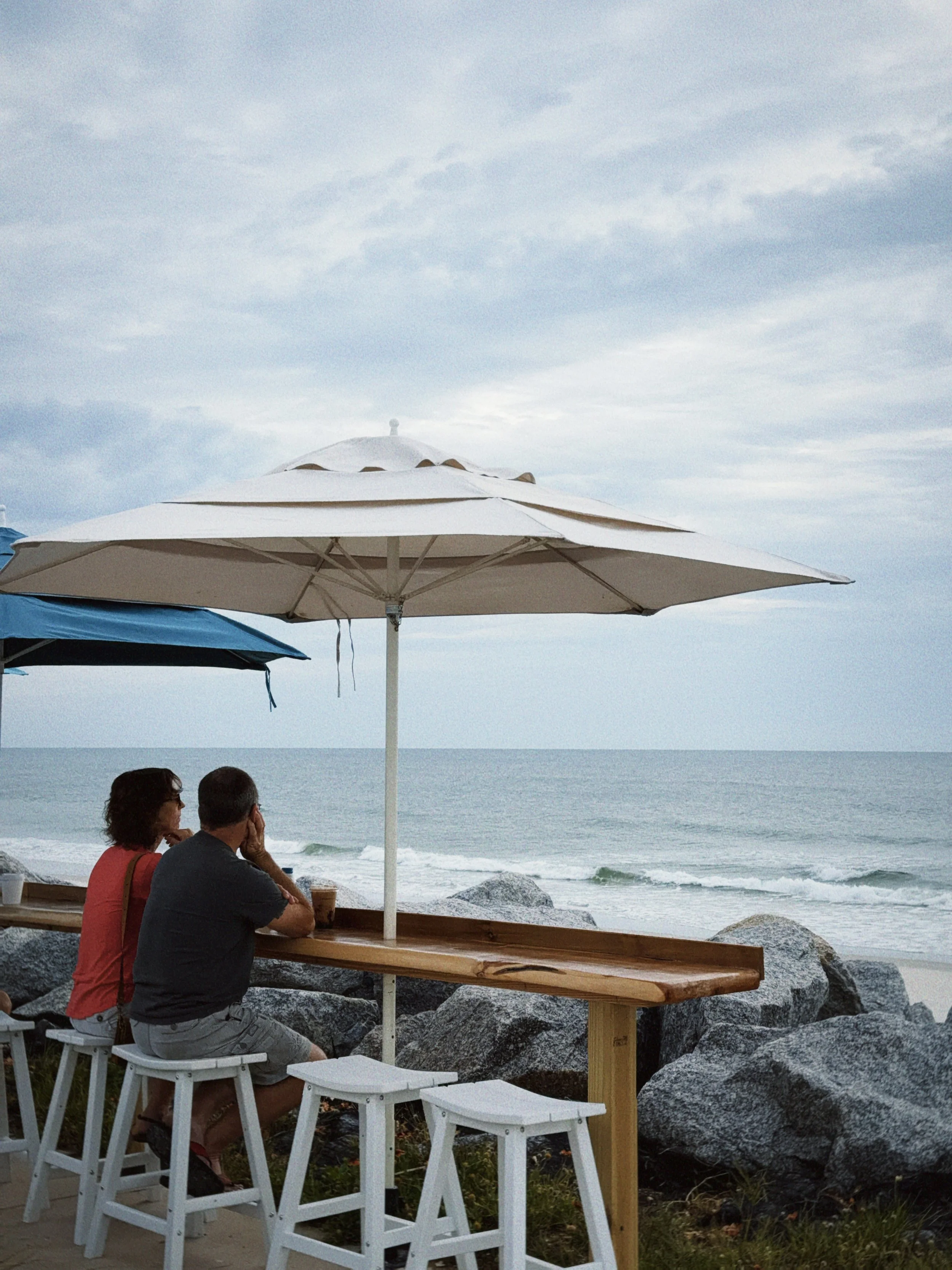 Oceanfront dining at a barter & under shade in Marineland Florida with great Coffee and scratch made menu
