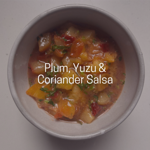 Plum, Yuzu and Coriander Salsa