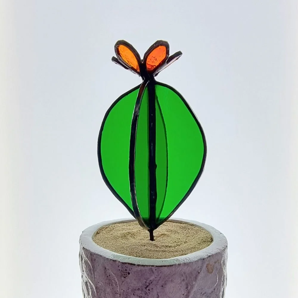 Stained Glass 3D Cactus Sculpture