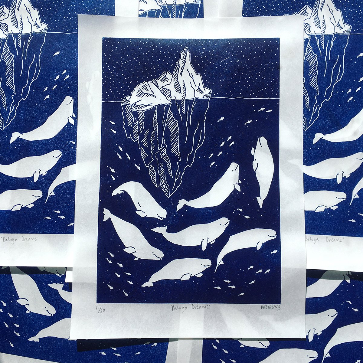 Online Linocut and Reduction Print Course