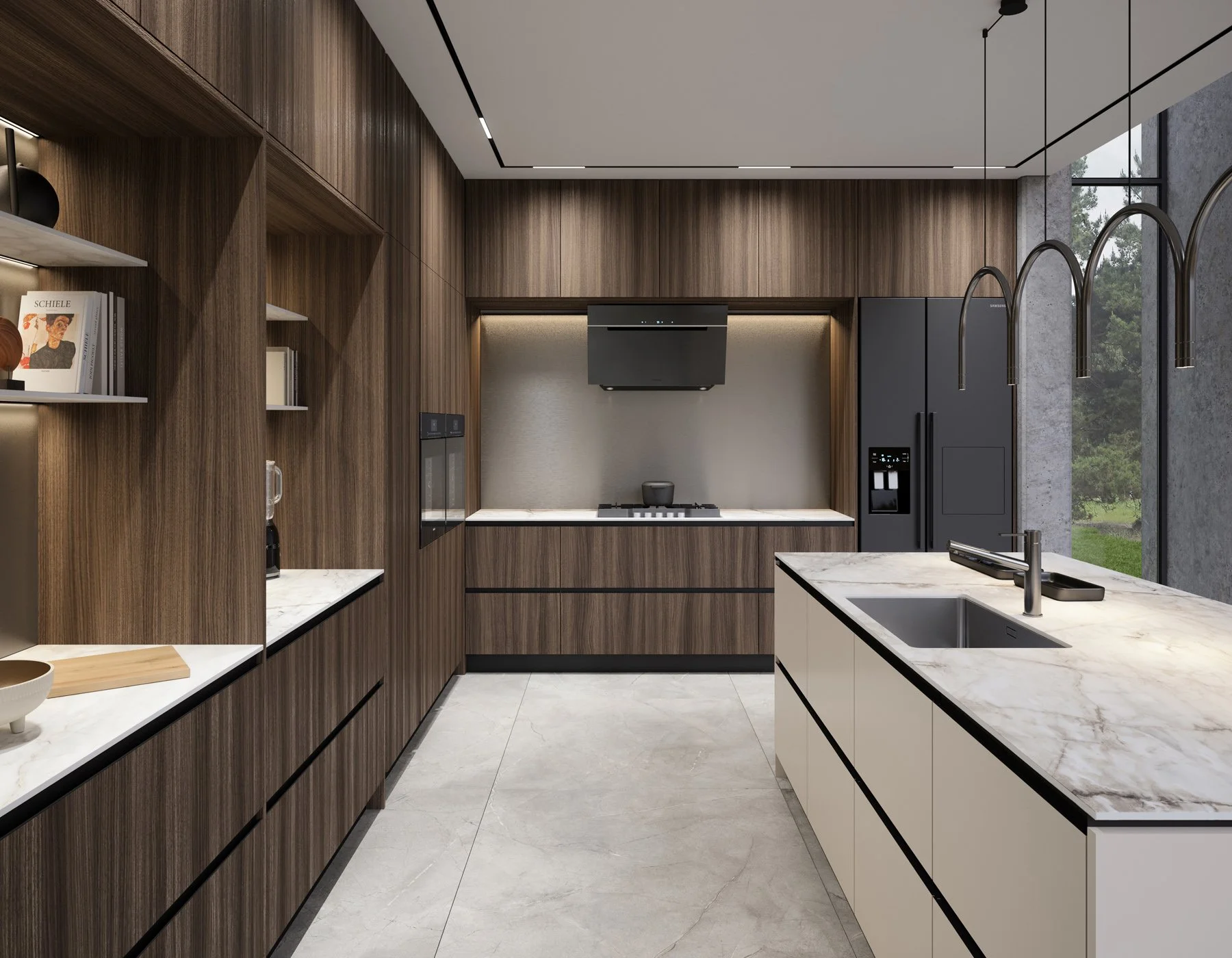 Kronospan K547 RW - Tobacco Franklin Walnut Kitchen
