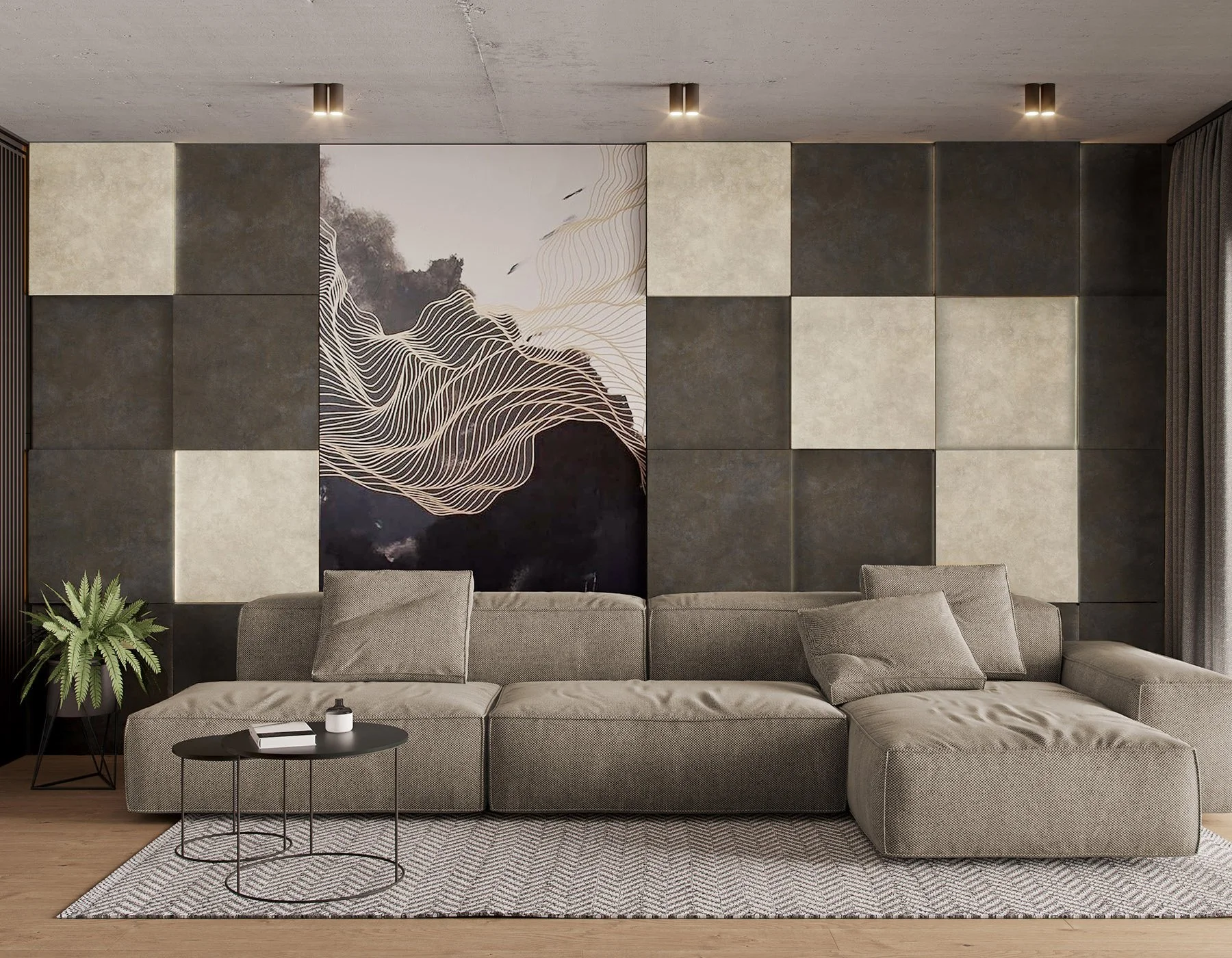 Kronospan K691 PN - Almond Granada Living Room Decorative Wall Panel