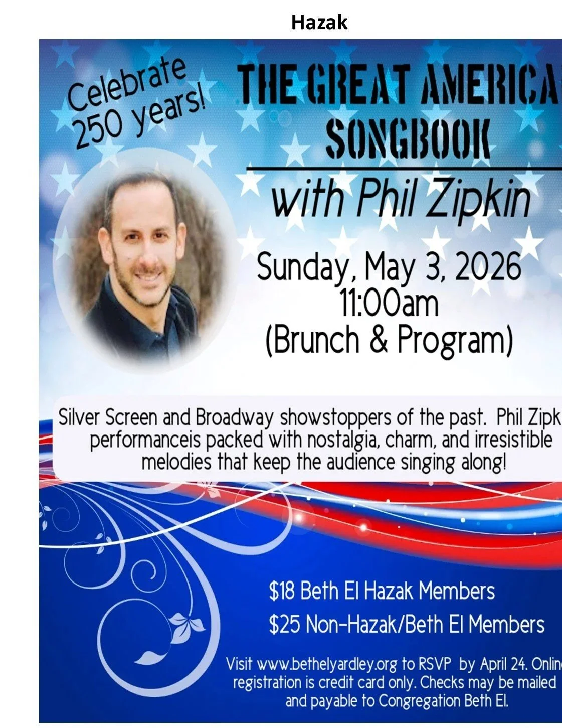 “The Great American Songbook” with Phil Zipkin