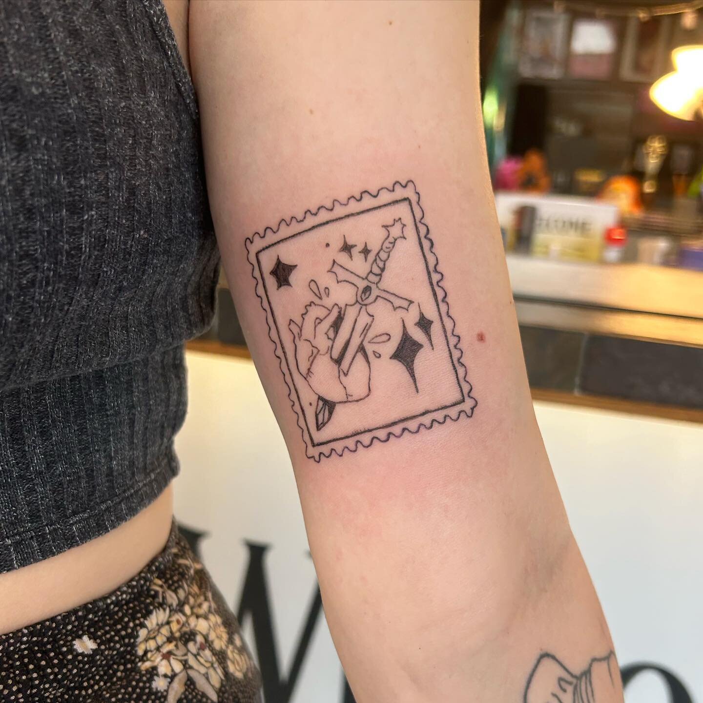 Stamp for Ash!! I was so psyched to do this design and it was so fun hanging with you, thank you!! :-]