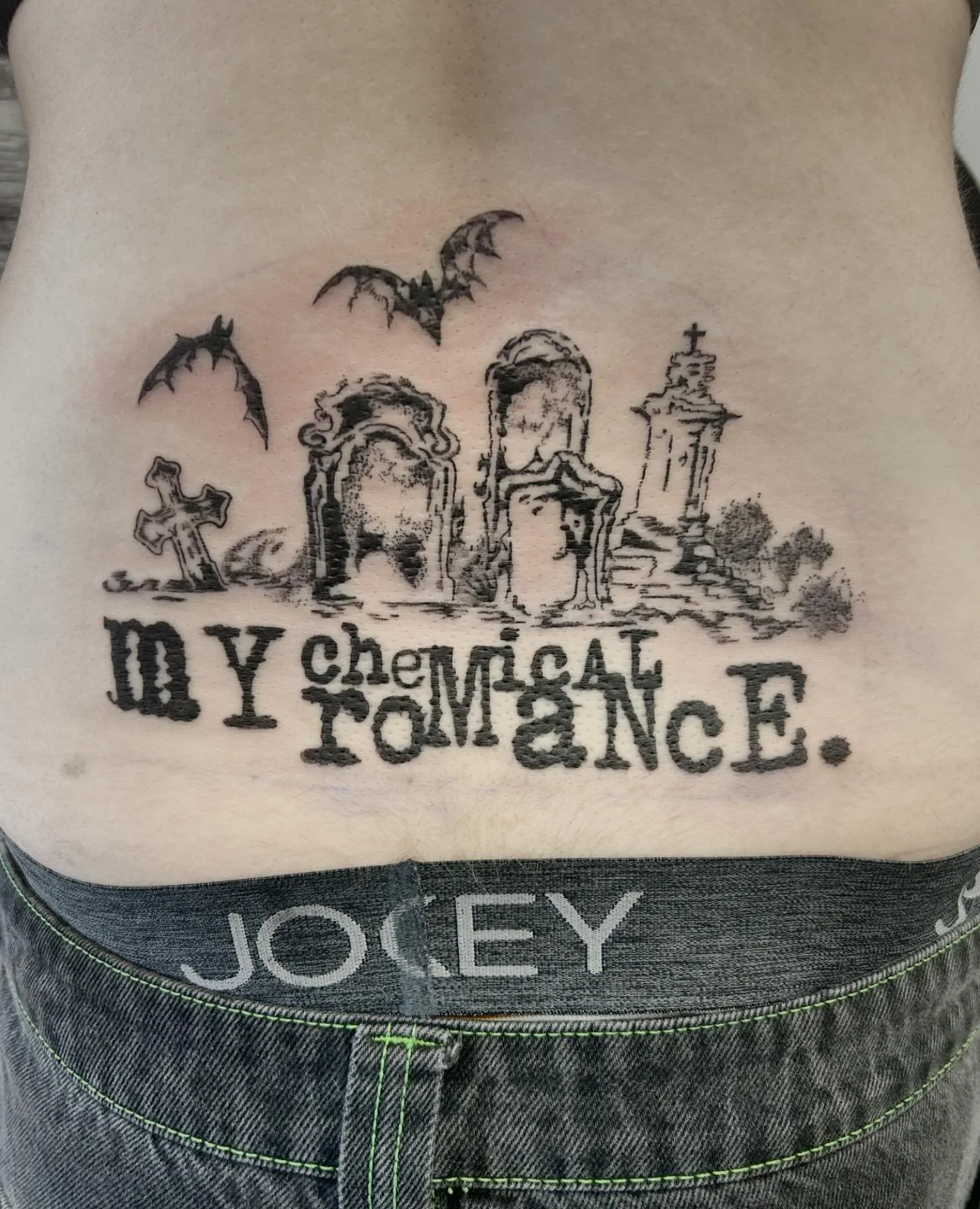 Holy grail my chem tramp stamp!!!! I fucking love my clients &gt;:o)
