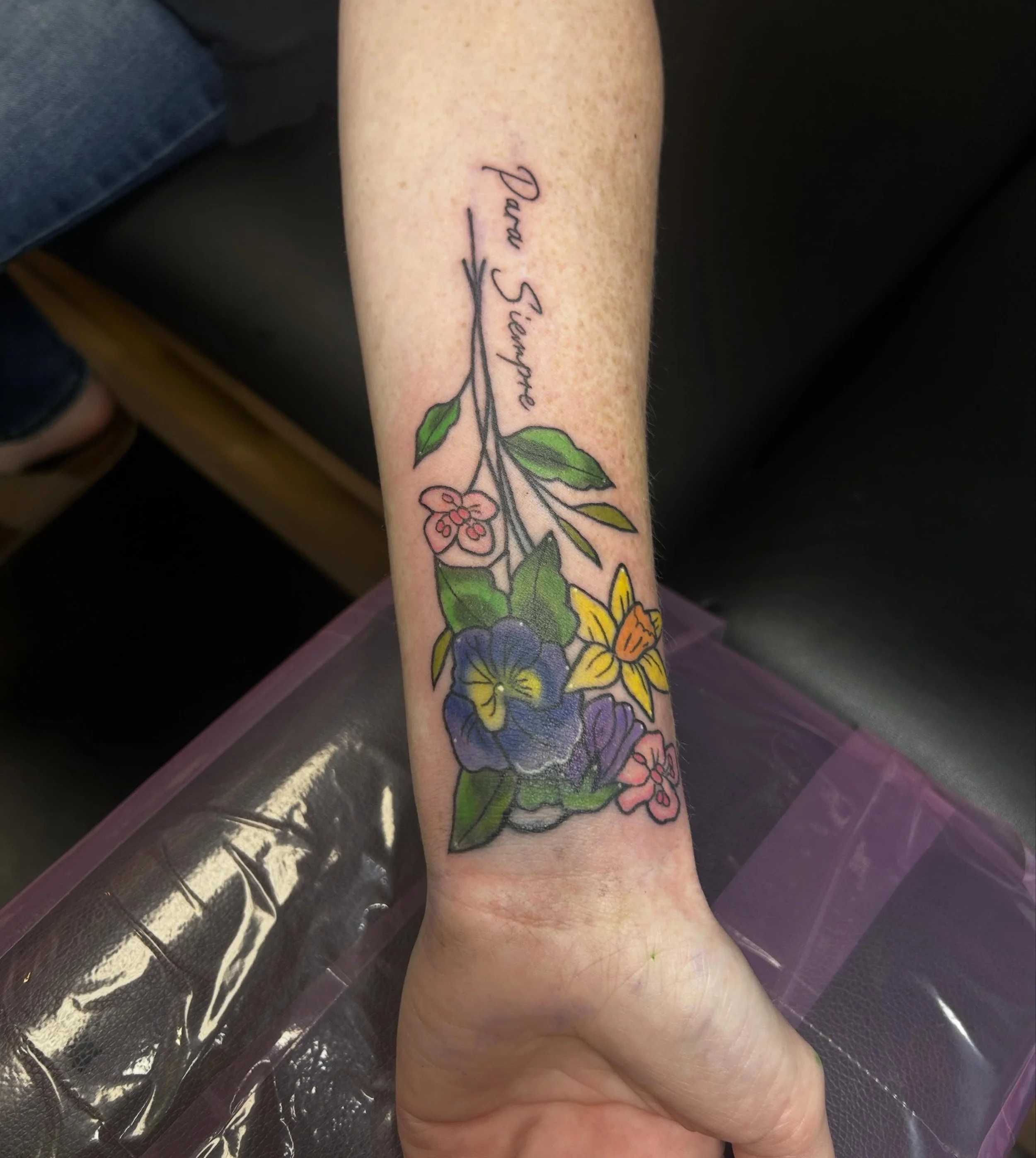 birth flowers for a coverup! I love doing coverupsss &hearts;
