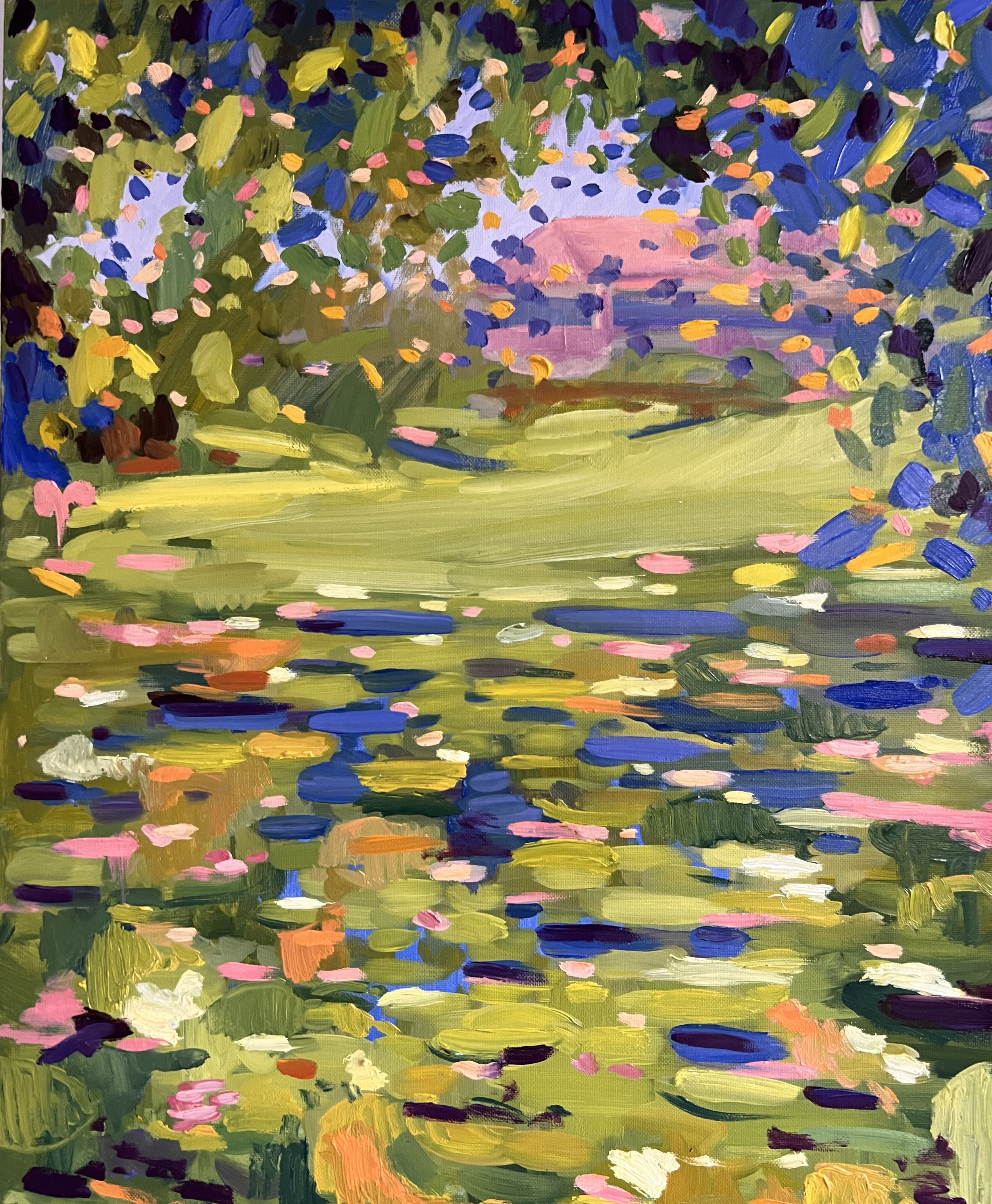 happy Lilly pond at the cotton house
oil on canvas 56x46cm