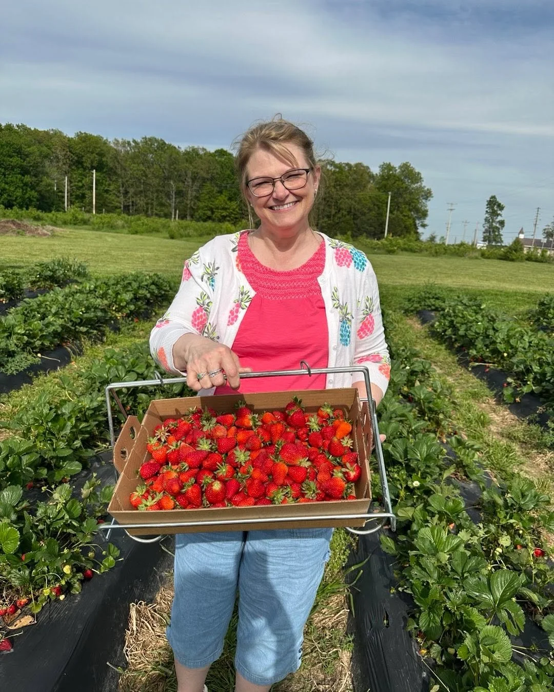 Springtime. Strawberry fields. And sunshine. What a great day! #spring #strawberries