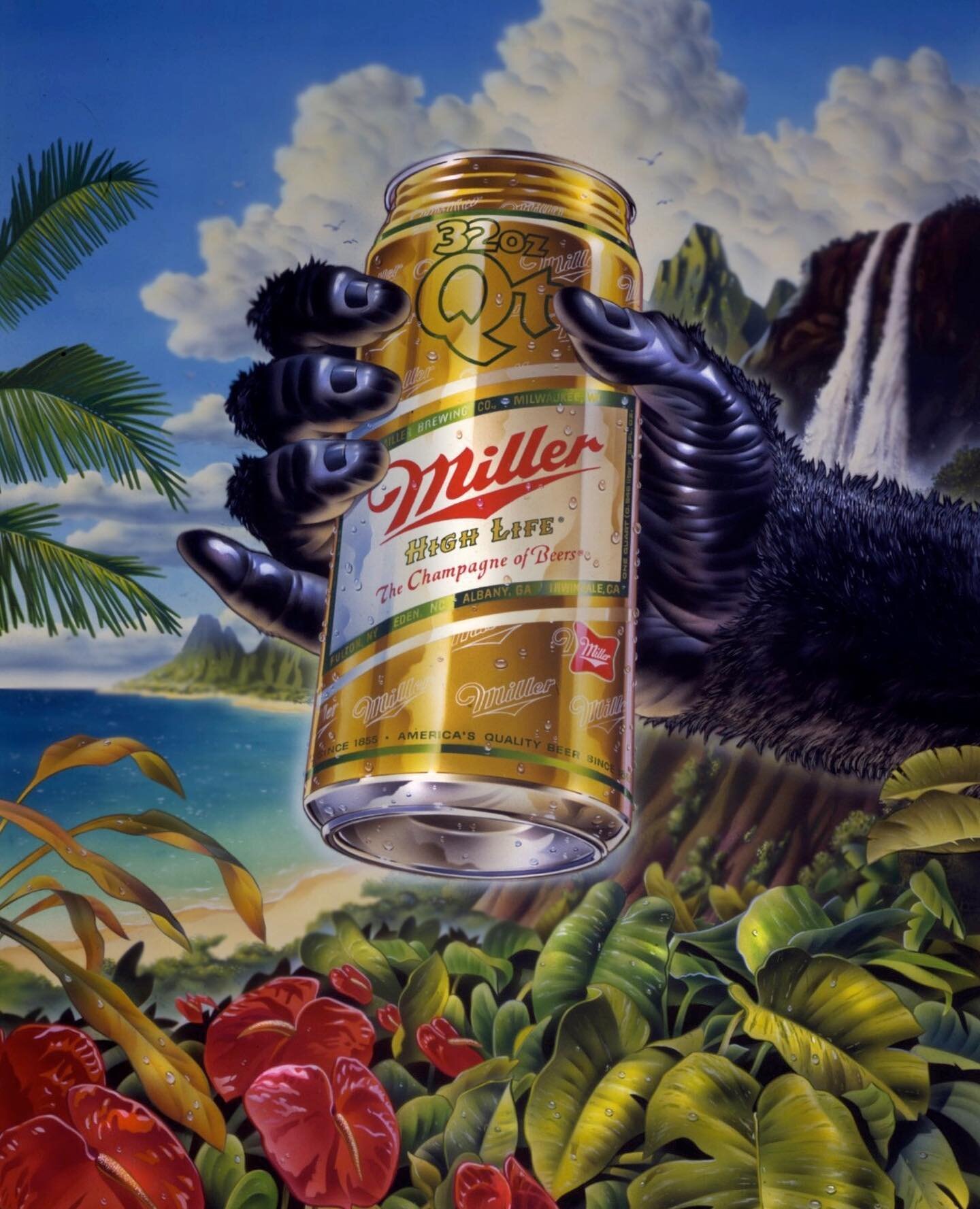 Another ad from the classic @millerhighlife King Kan campaign from the 80s. Pinkies up.⁠
⁠
Illustrated by Gary Ciccarelli⁠
The Man Who Illustrated Your Childhood⁠
⁠
follow for more @yourillustratedchildhood 
⁠
⁠
⁠
⁠
⁠
#islandvibes #summer #miller #mi