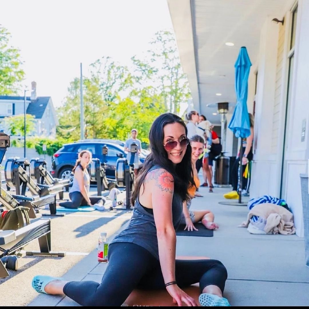 Stretch. Stretch with us. Sweat with us. Club Sweat. Lauren Stretching. Westport, CT.