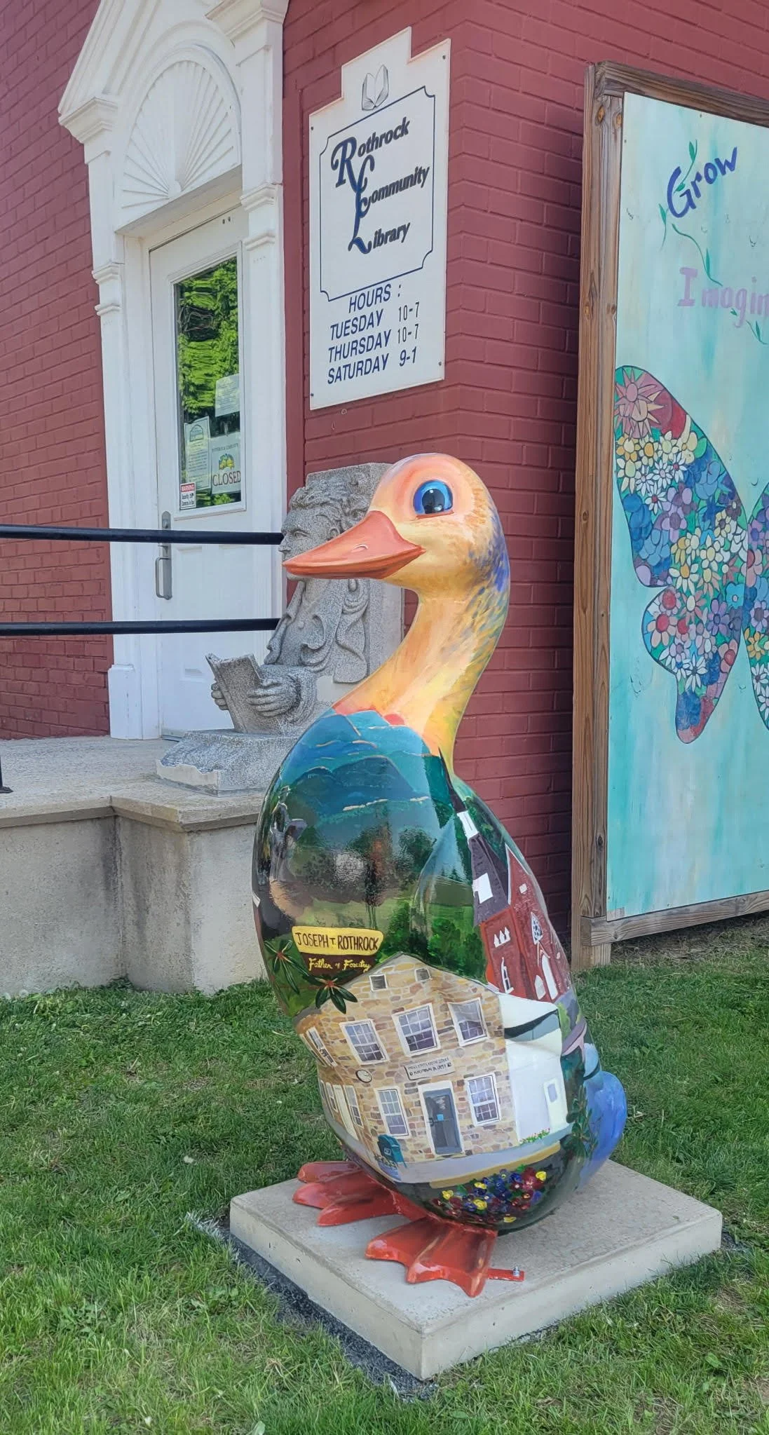 "Trimble", Sponsor: the McVeytown community, Art: Carley Mattern, Landed: Rothrock Community Library, McVeytown