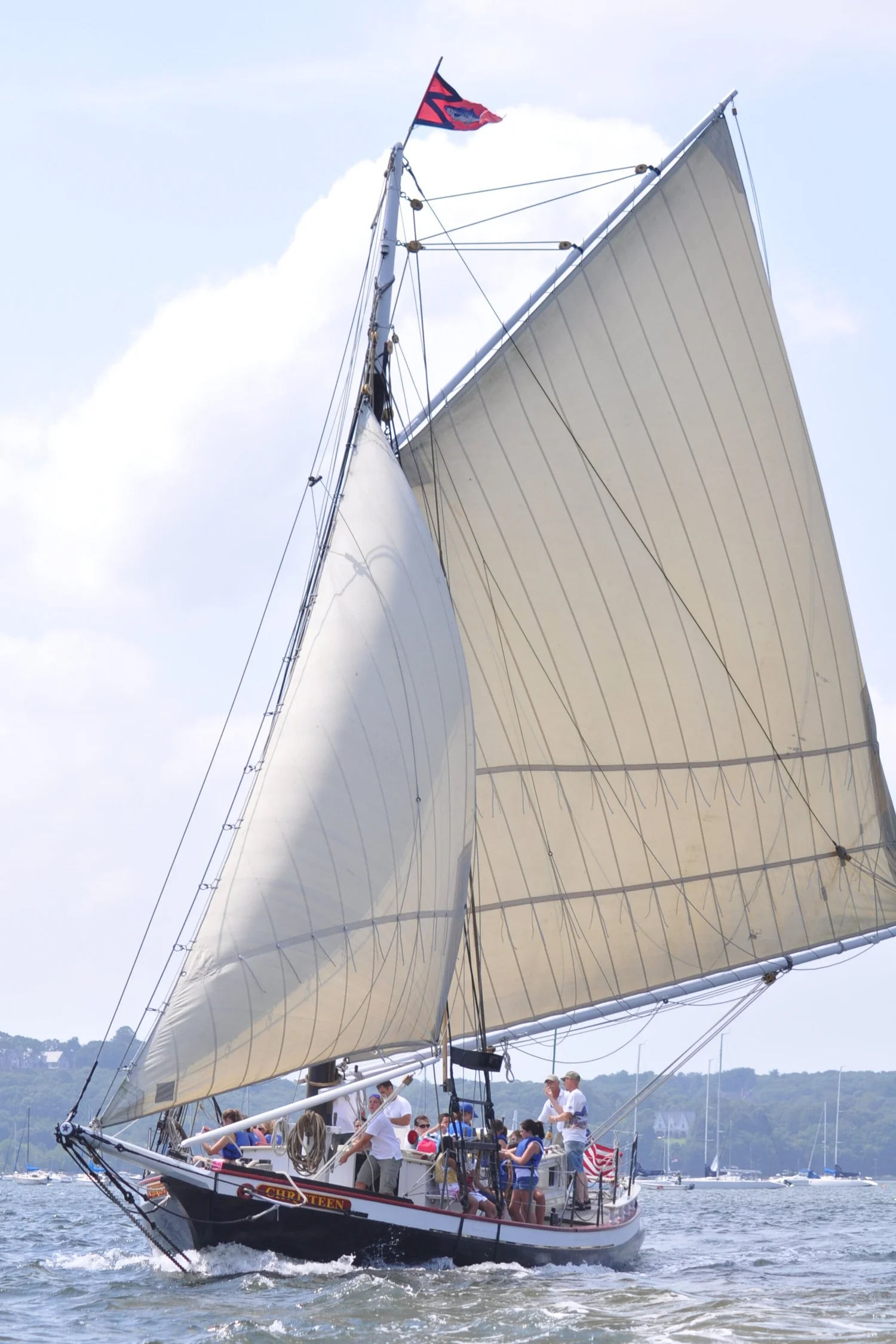 CHRISTEEN underway with passengers aboard