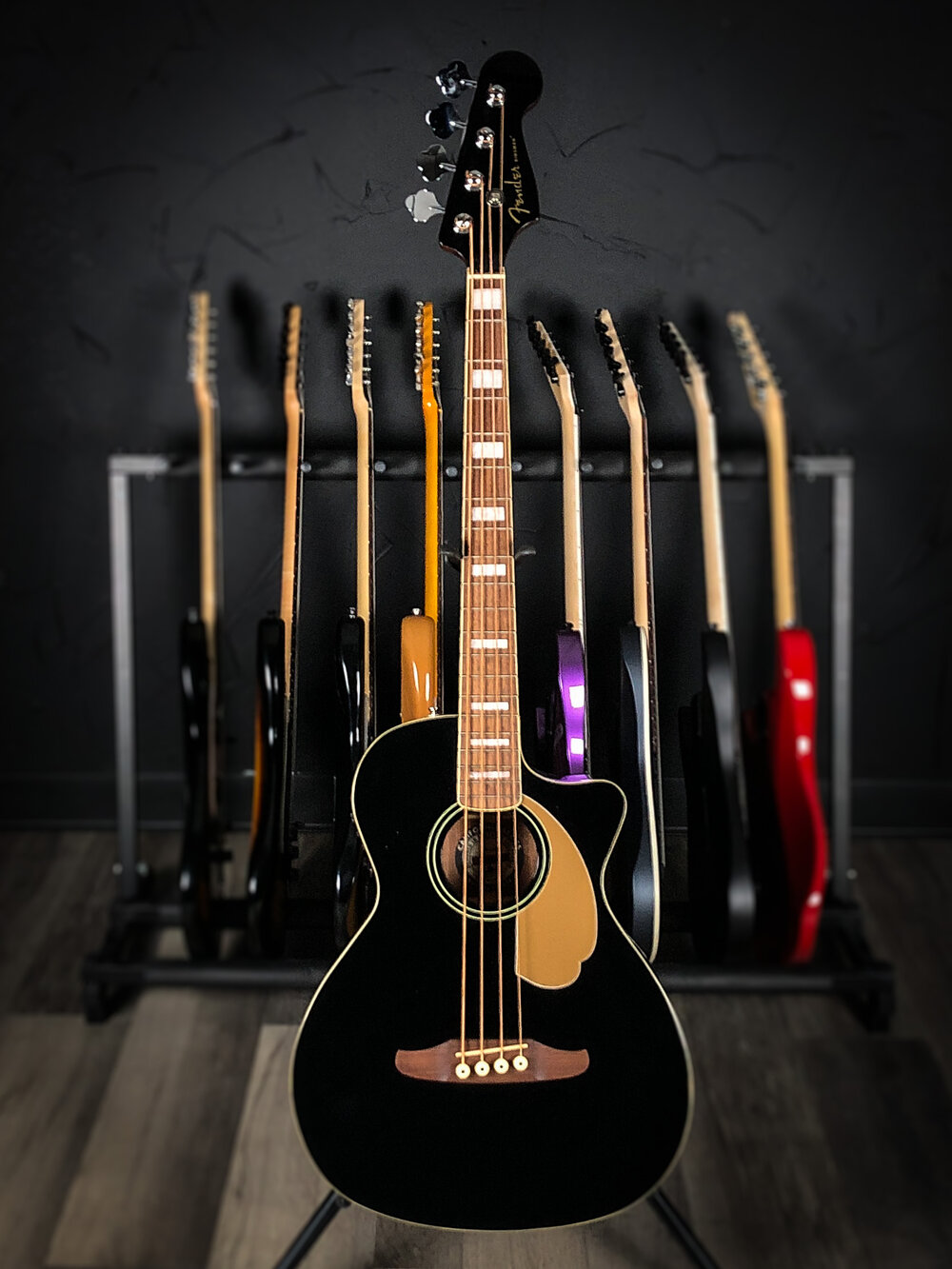 Fender Kingman V2 4-String Acoustic Bass, Gloss Black with Gig Bag — Morris  Guitar Company