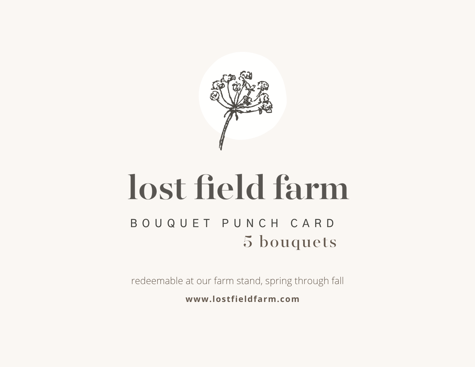 Bouquet Punch Card