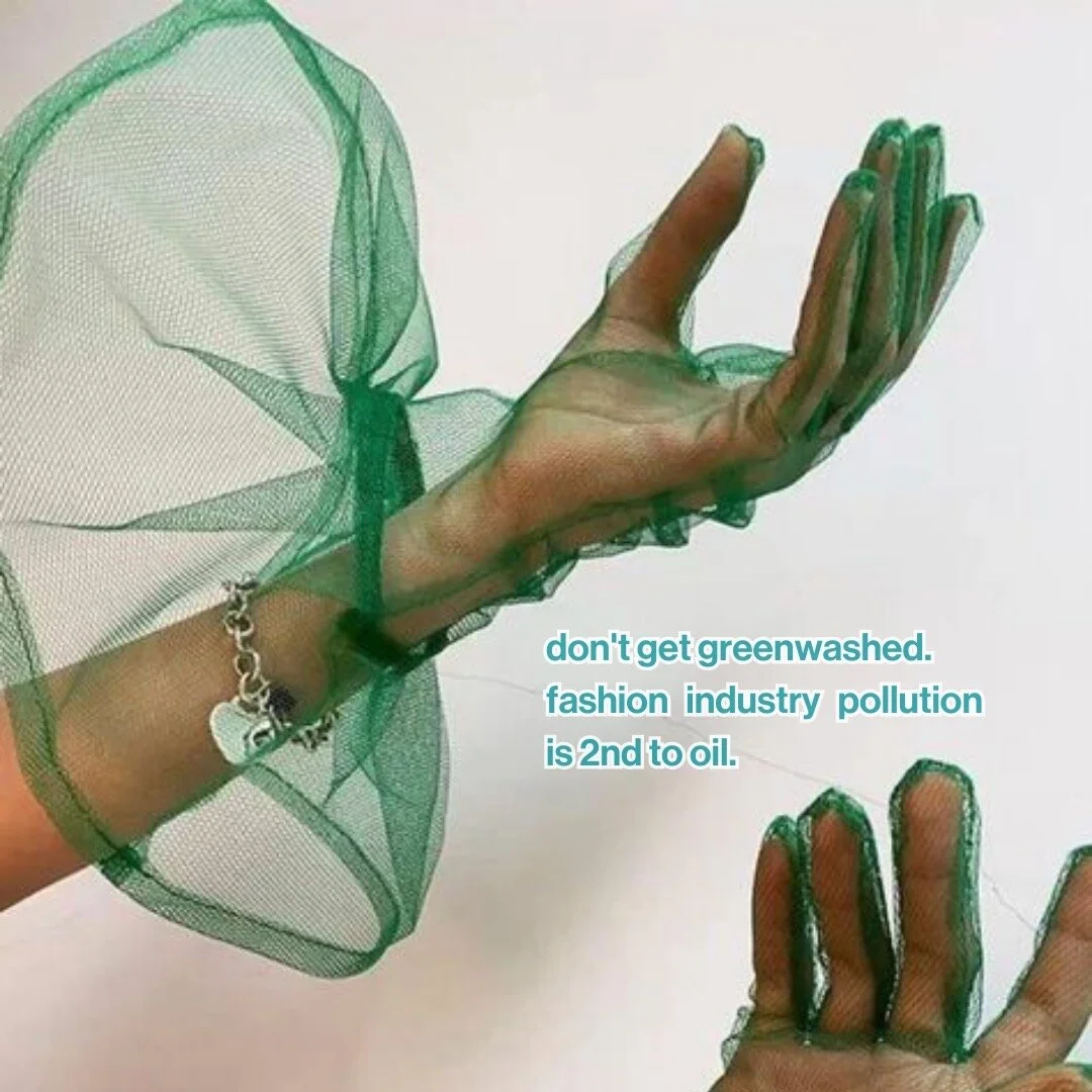 Don't fall for greenwashing S-C-A-M-S. Fashion is one of the most polluting industries, second to OIL |&nbsp;#tryiton 
-
#greenwashing #sustainablefashion #fastfashion #slowfashion #industryfacts #pintereststyle #h&amp;m #zara #plt #boohoo #slowfashi