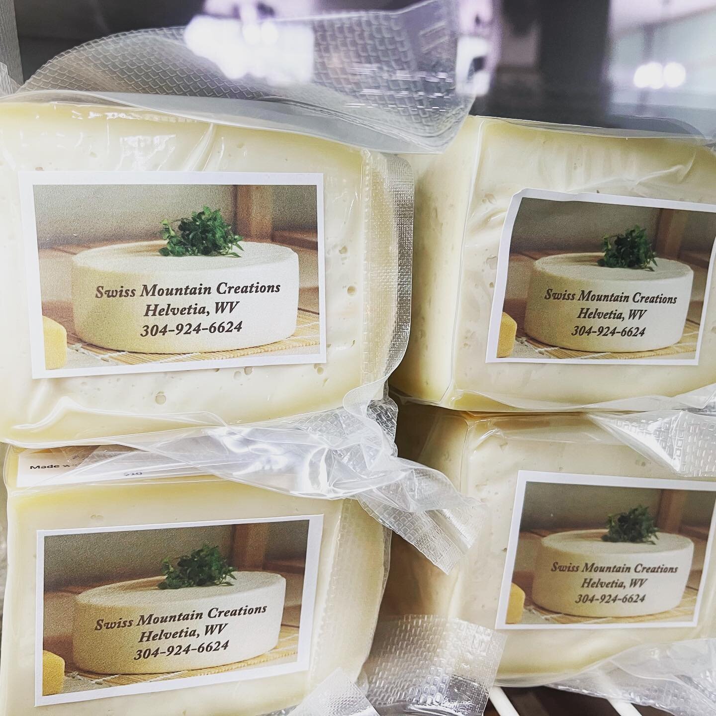 IT IS HERE!!! WE ARE SELLING DELICIOUS HELVETIA SWISS CHEESE and homemade butter made by SWISS MOUNTAIN CREATIONS of Helvetia, West Virginia!! We are so happy to be a part of this wonderfully  incredible community tradition!!! You can have some just 