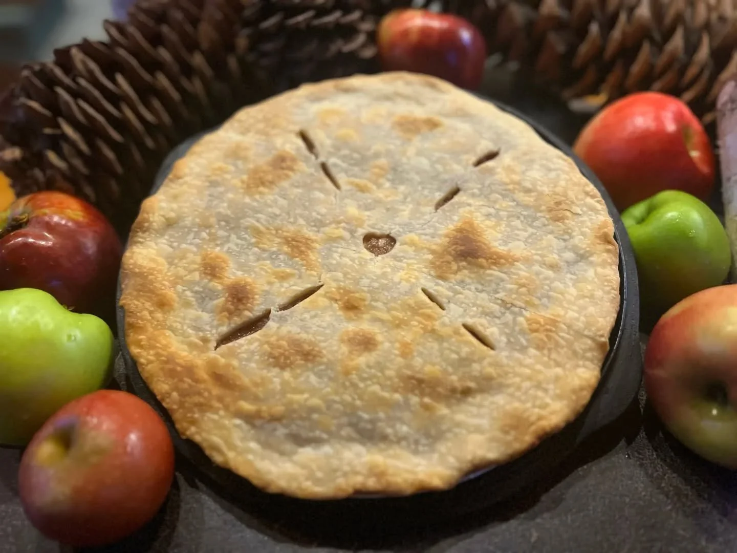 Open tomorrow 11/26 from 9 AM to 4 PM. If you ordered a pie, the pickup time is from 11 AM until 4 PM.&nbsp; Lots of apples are available for your Thanksgiving deserts and stuffing. Yes, I said stuffing. Try adding a cup of minced Ashmead's Kernel in