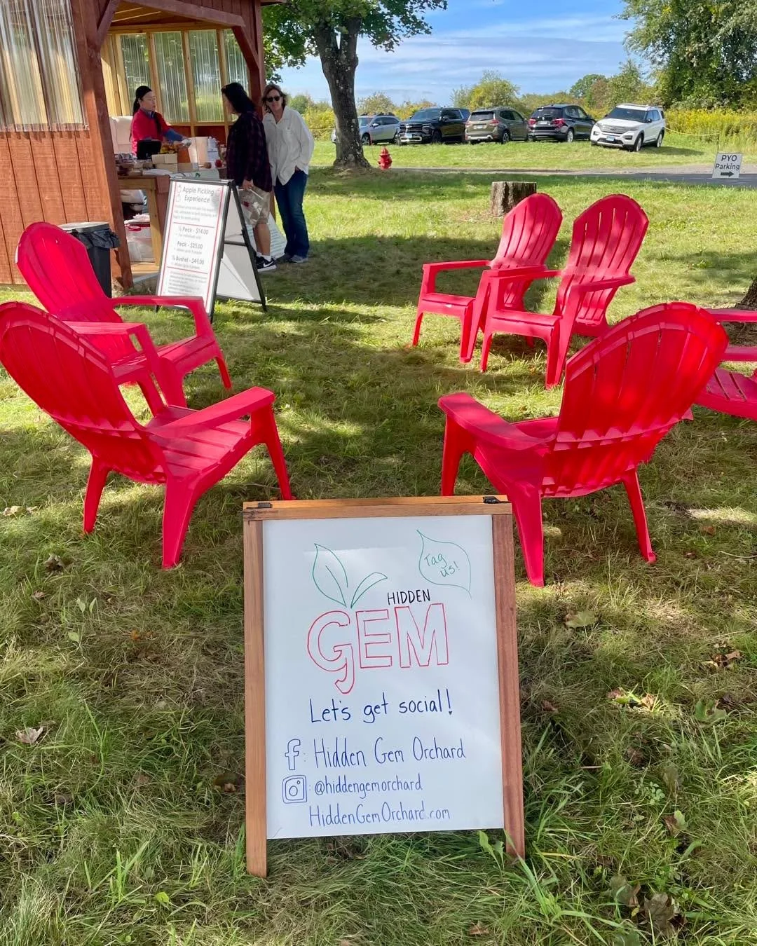 WE ARE OPEN! 🍎🍇☔️

Stop by the Farm Stand today from 9 AM&ndash;5 PM for fresh-picked Hidden Gem apples and grapes, along with some of our favorite locally made treats. 

Pick Your Own is also open for walkers from 10 AM&ndash;5 PM today. 🚨Please 