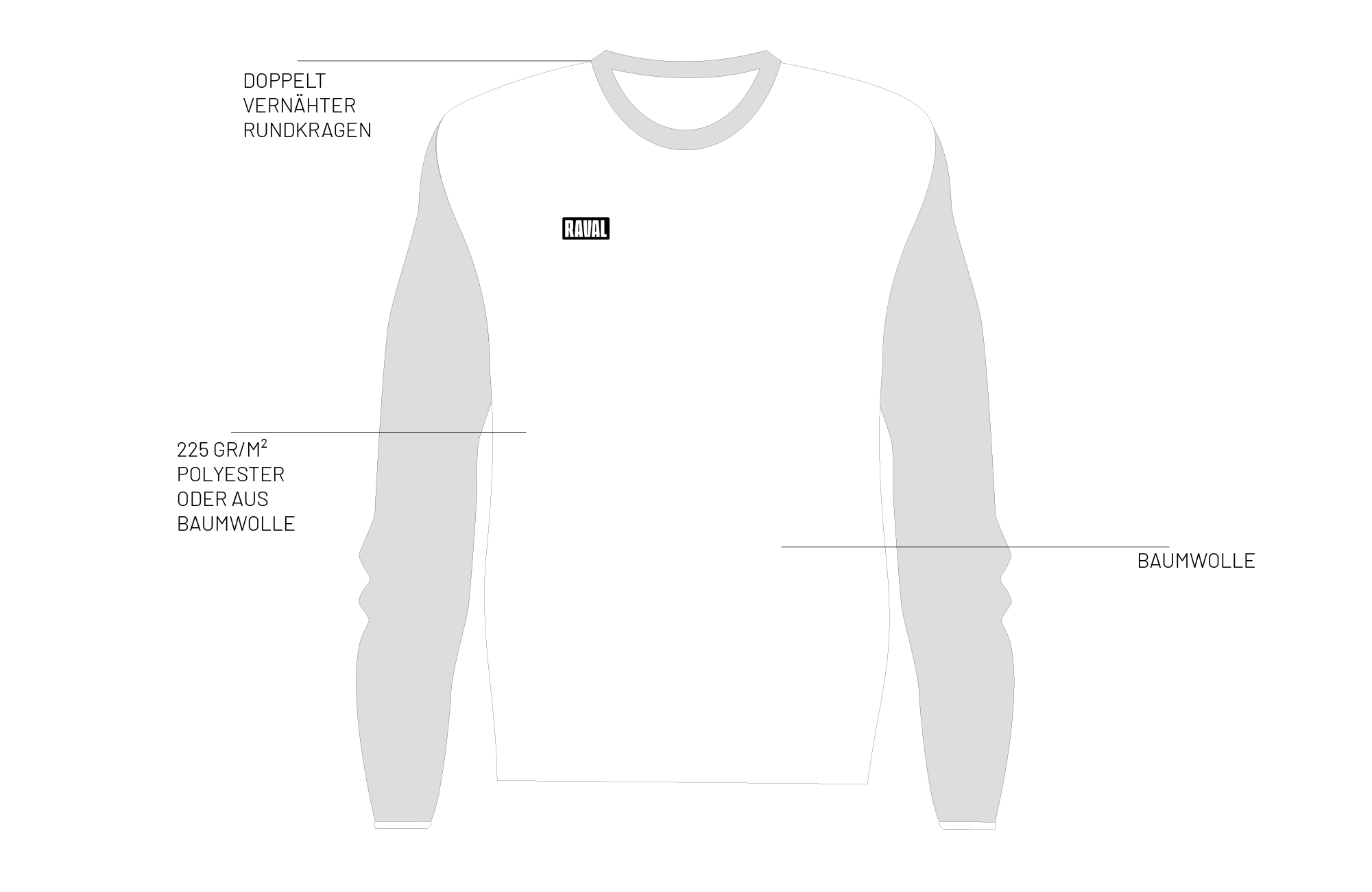 Training-Sweatshirt mit Rundhalskragen im individuellen Design