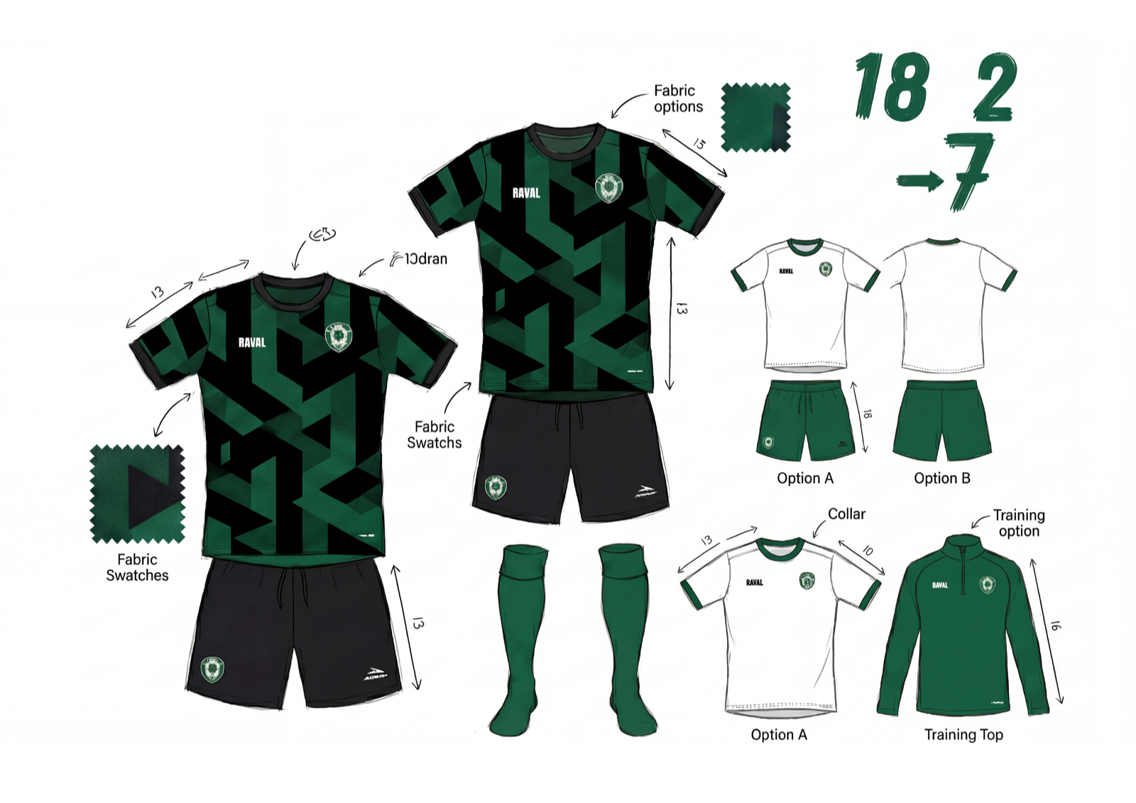 Fußballtrikots für Vereine & Teams | Trikotkollektion | RAVAL