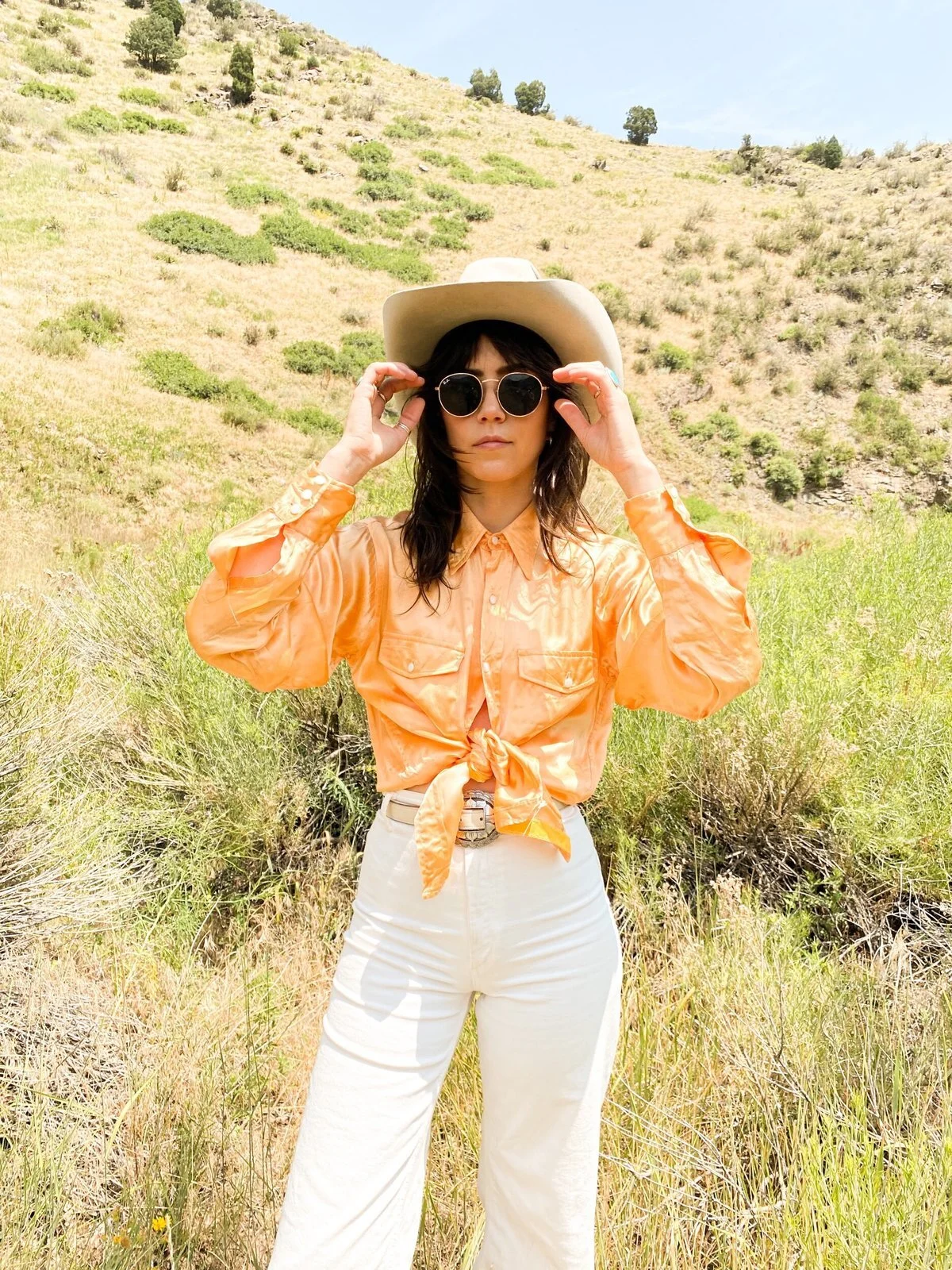 Vintage Silk Western Shirt / $80