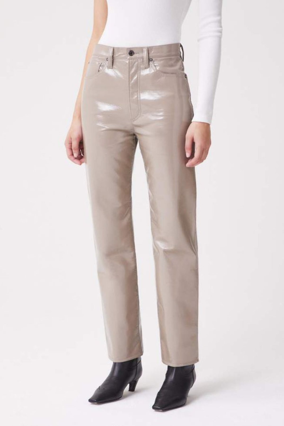 Recycled Leather 90's Pinch Waist / $298